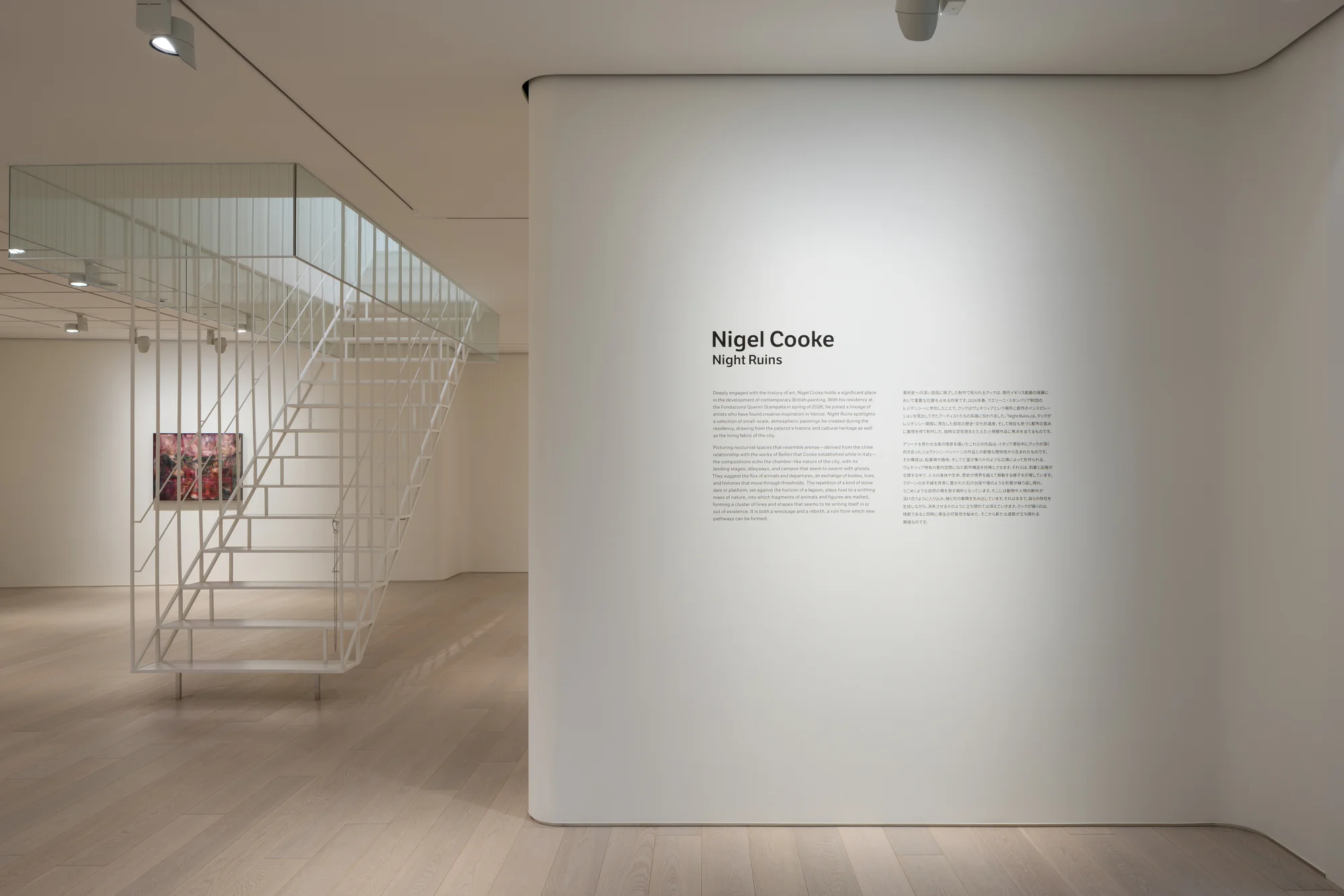 Installation view of Night Ruins by Nigel Cooke
