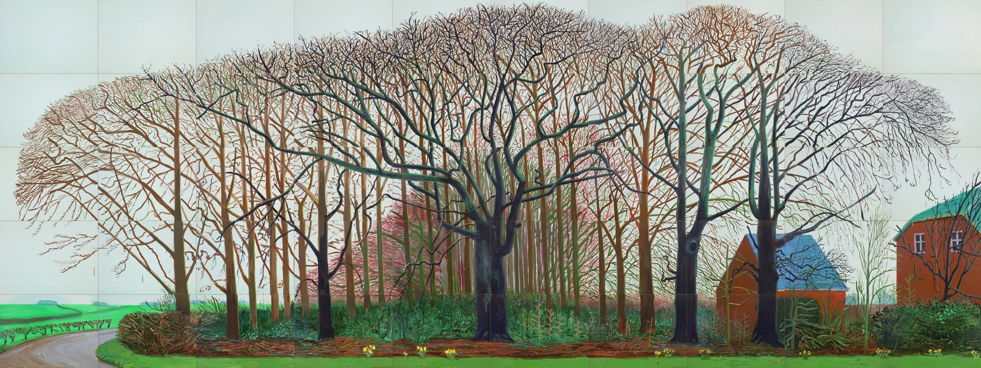 Bigger Trees near Warter or/ou Peinture sur le Motif pour le Nouvel Age Post-Photographique by David Hockney