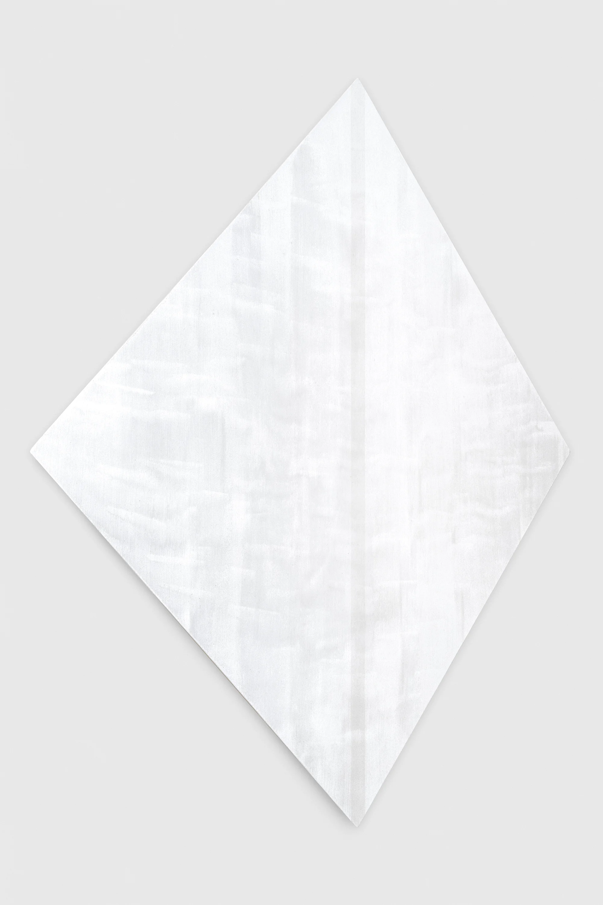 Untitled (White Diamond with White Inner Band) by Mary Corse