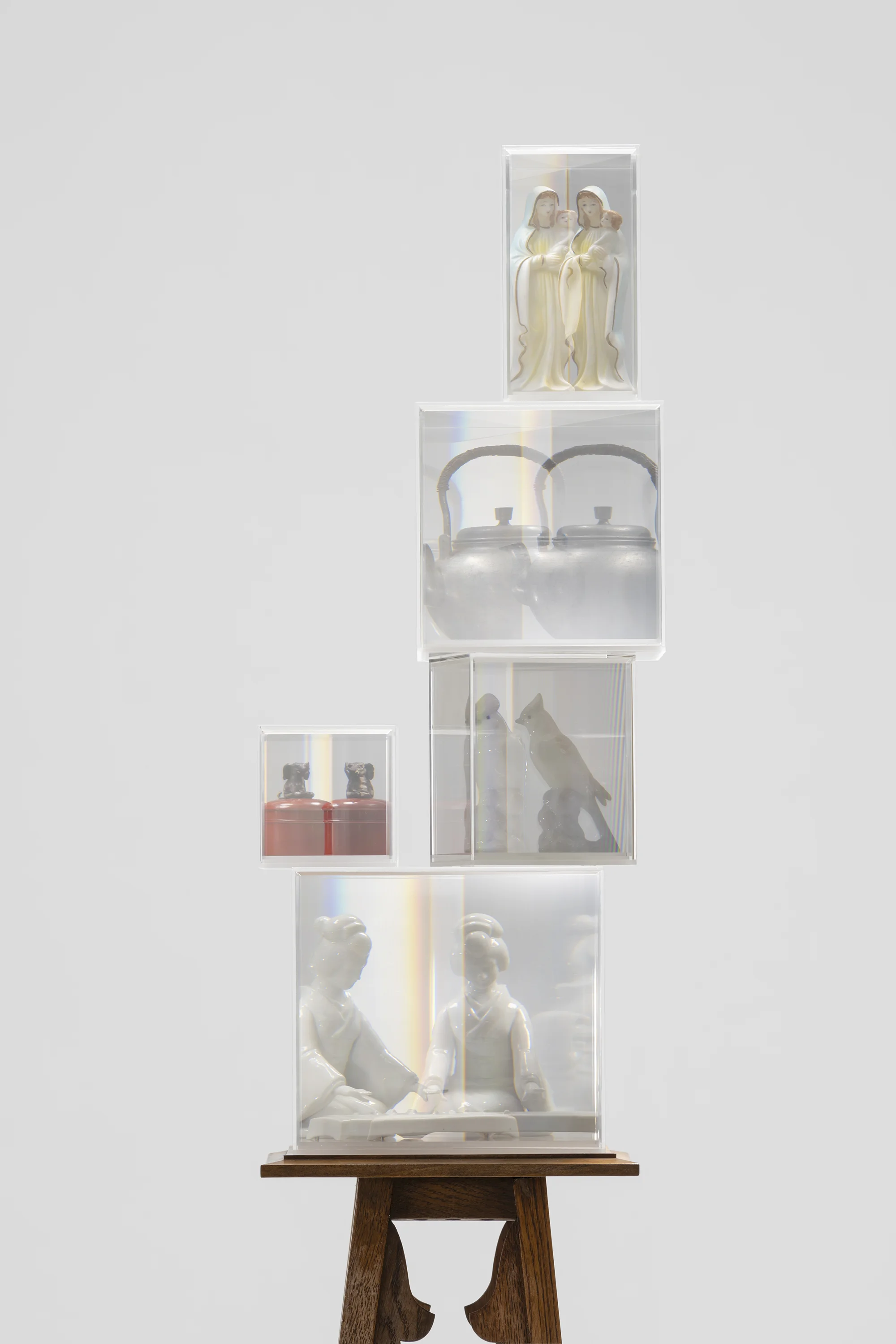 Prism [Maria]/Prism [Kettle]/Prism [Toy-Bird]/Prism [Toy-Elephant]/Prism [Woman&Koto]/PixCell-Microscope/Alex by Kohei Nawa