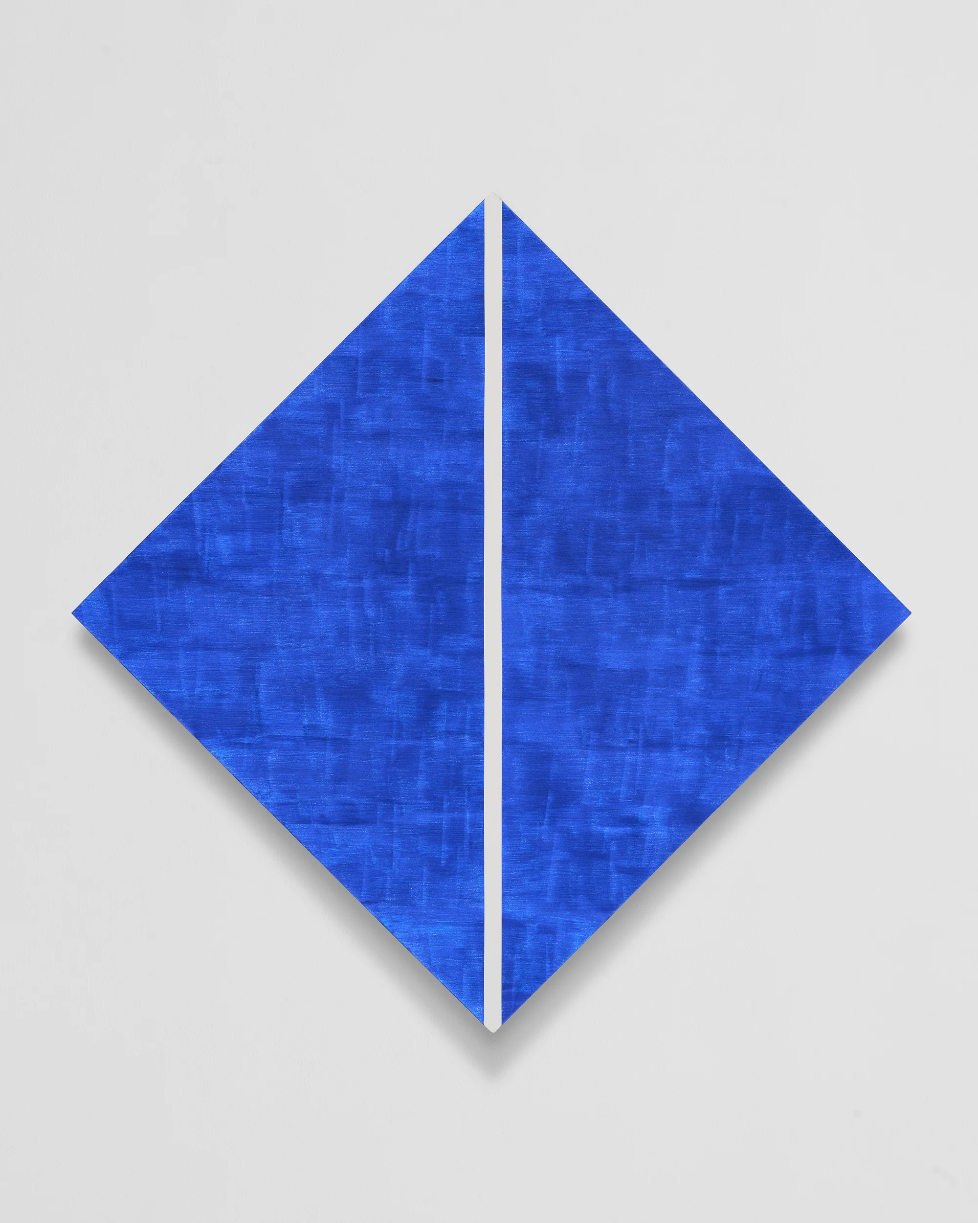 Untitled (Blue Diamond with White Inner band) by Mary Corse