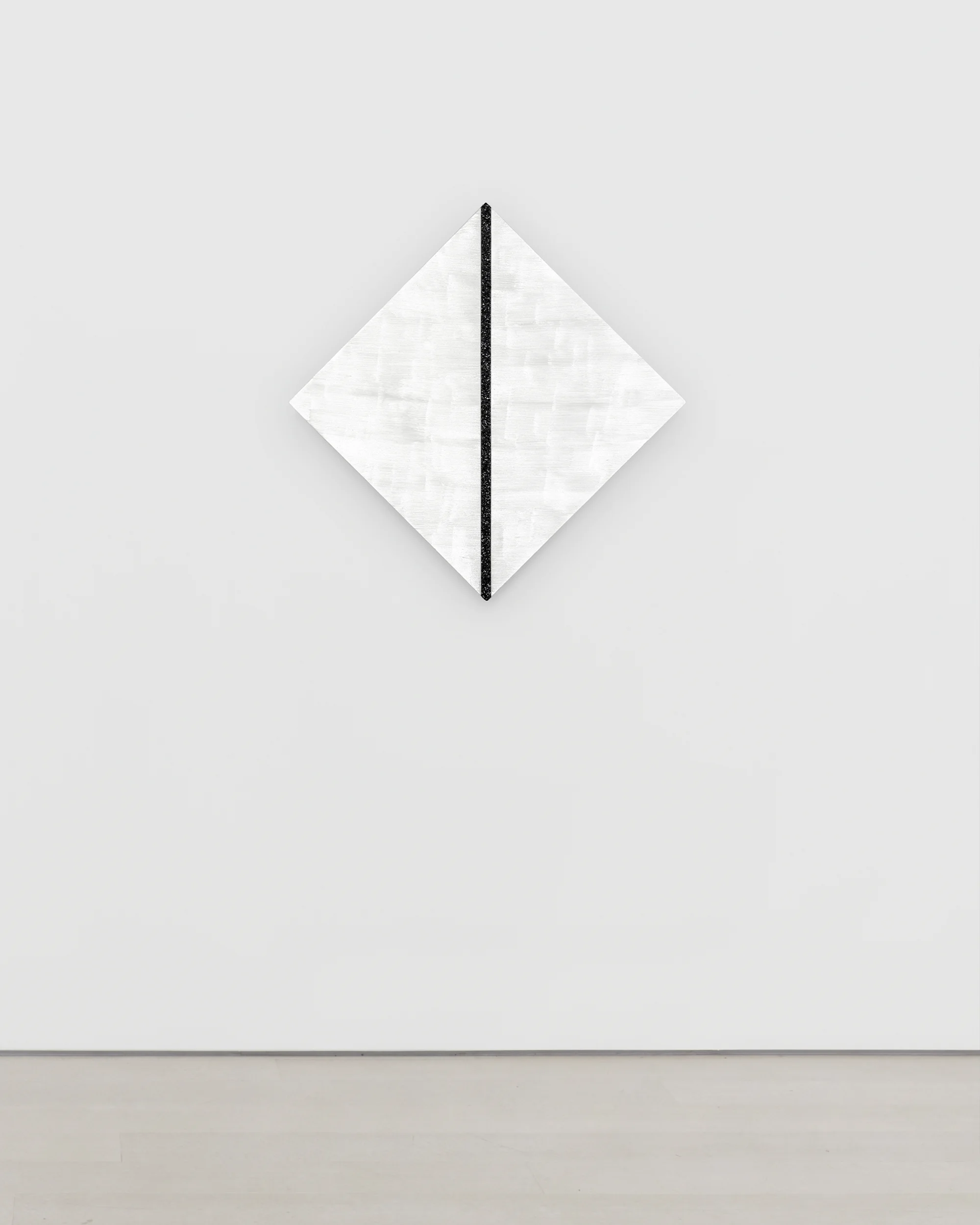 Untitled (White Diamond with Black Reflective Inner Band) by Mary Corse