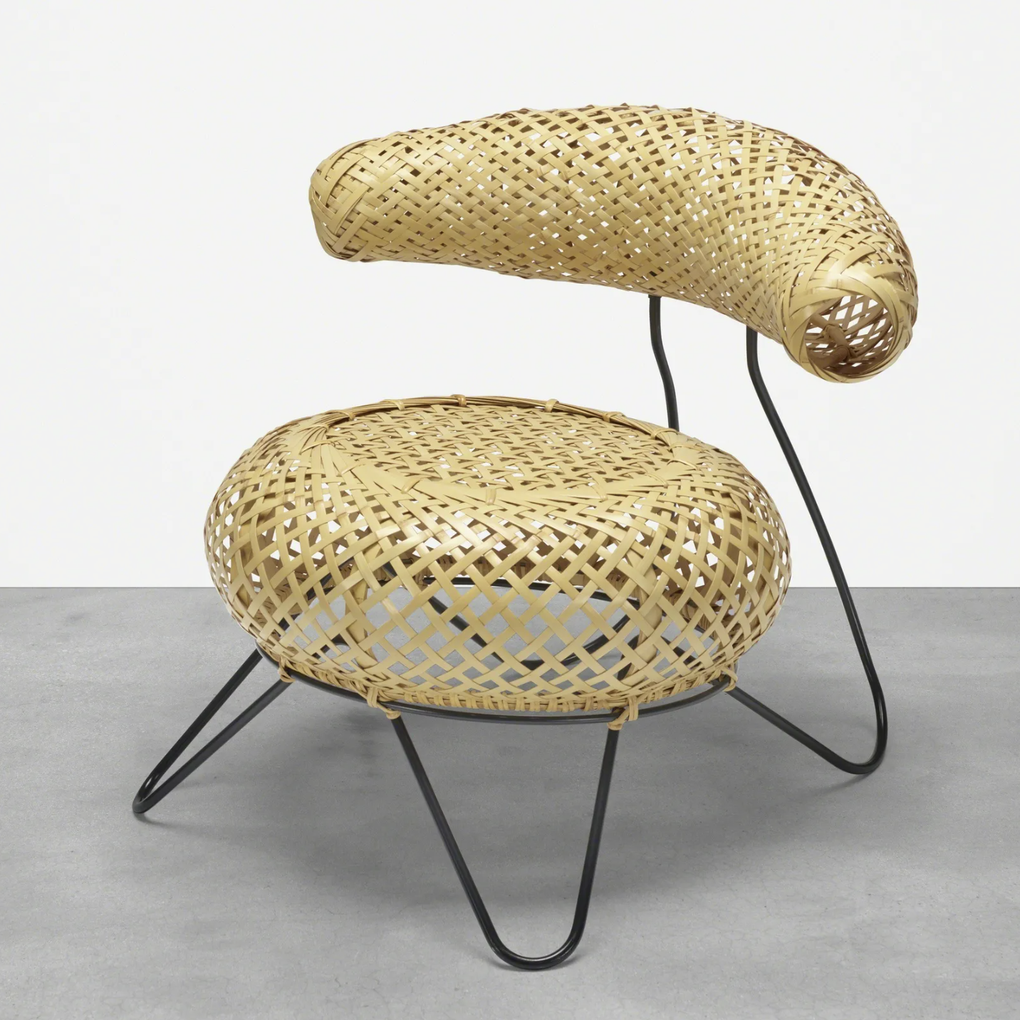 Bamboo Basket Chair by Isamu Noguchi, Isamu Kenmochi