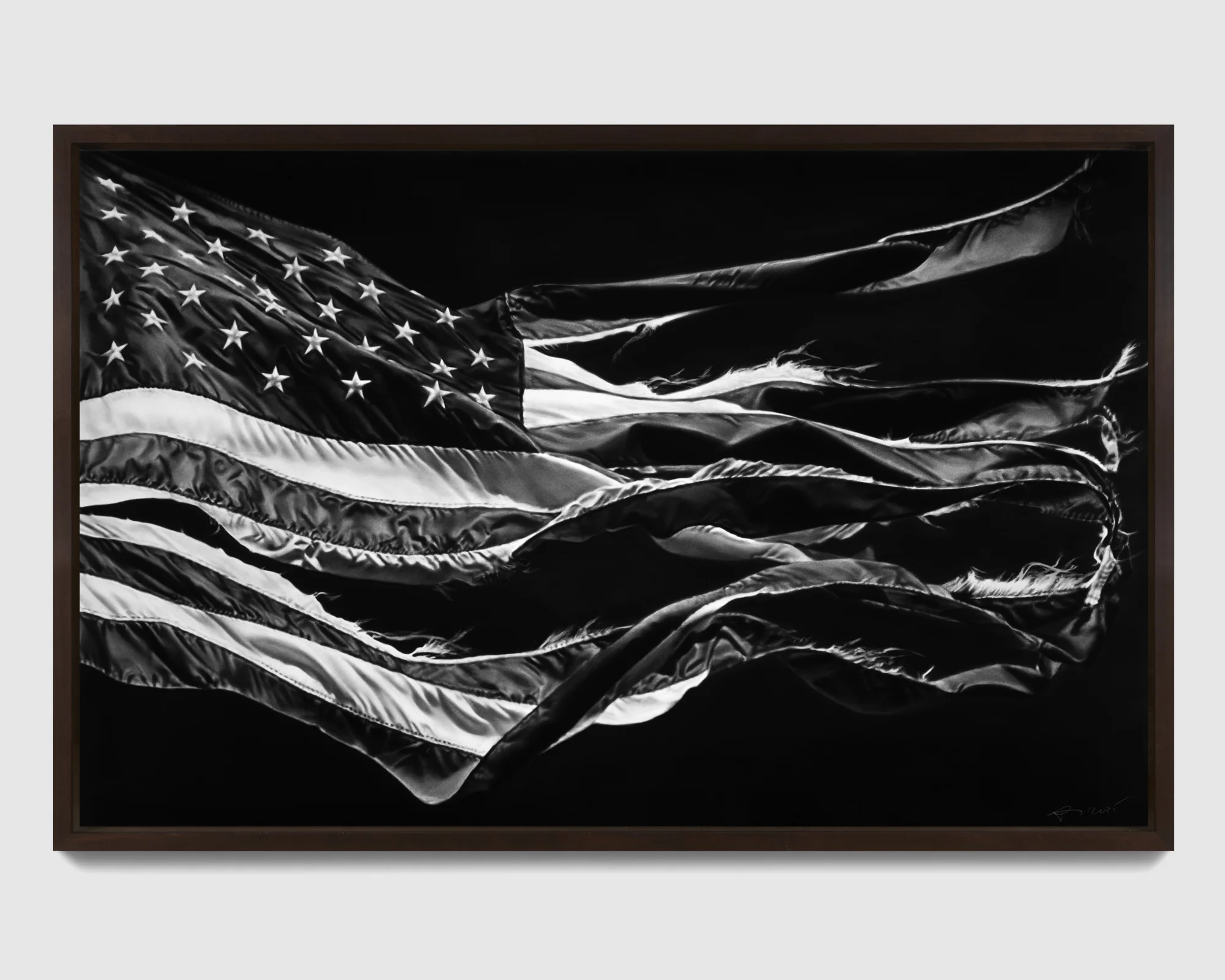 Untitled (Ripped Flag in the Wind) by Robert Longo