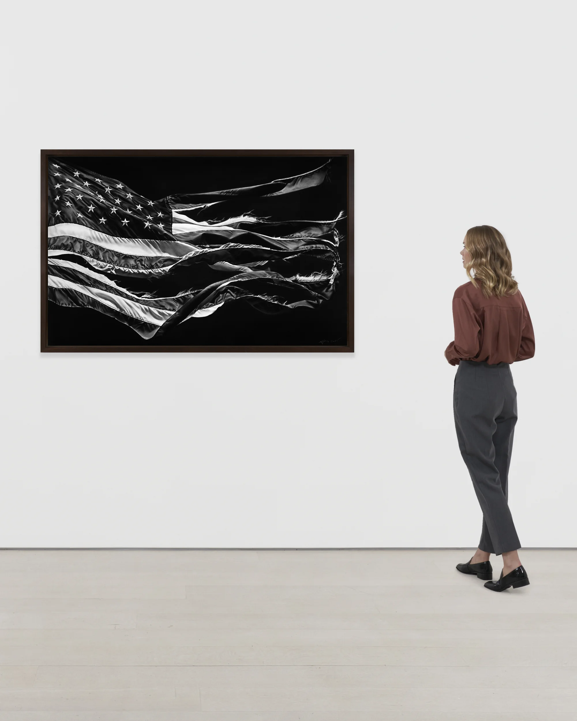Untitled (Ripped Flag in the Wind) by Robert Longo