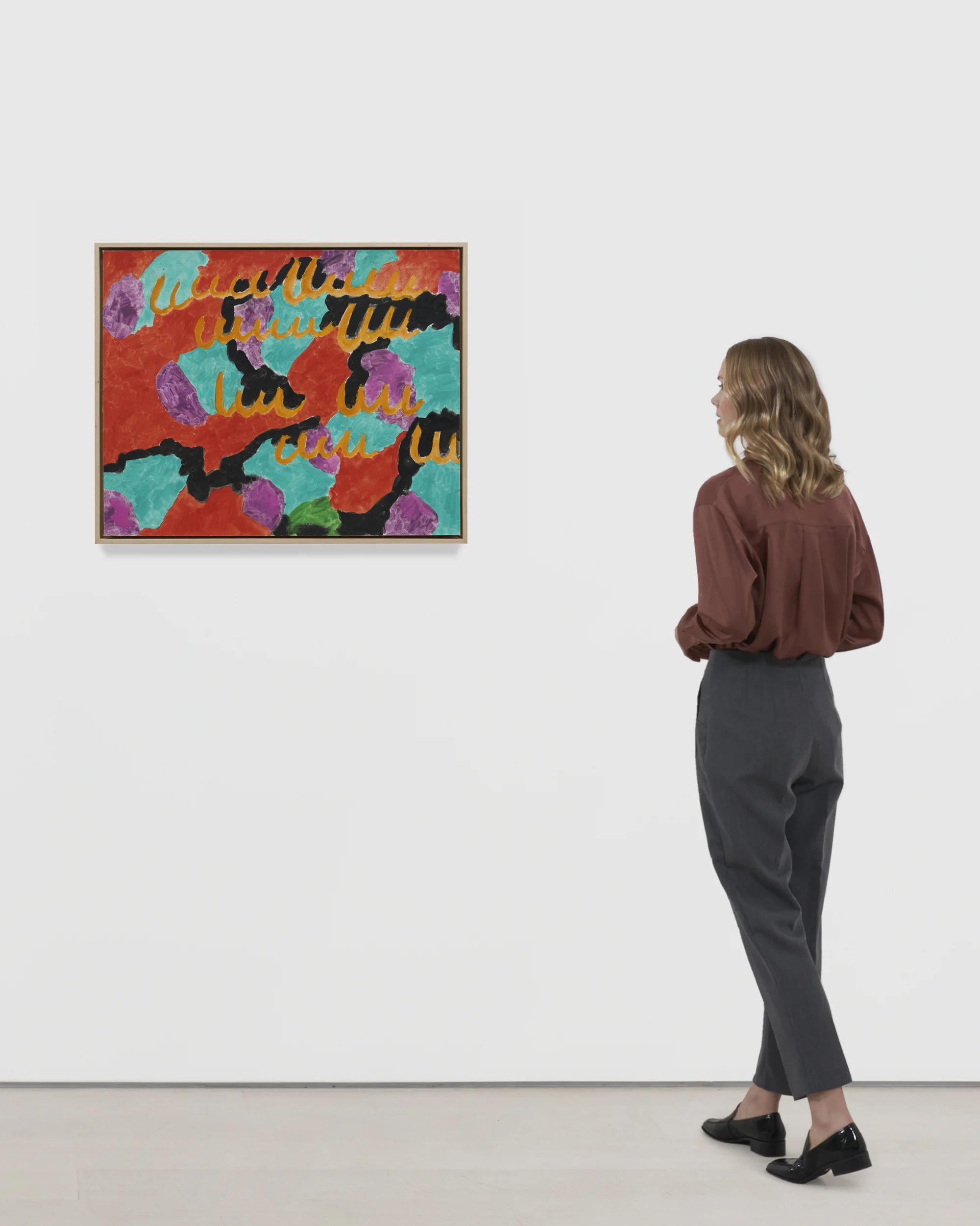 Untitled (Orange Squiggles) by Paul Thek