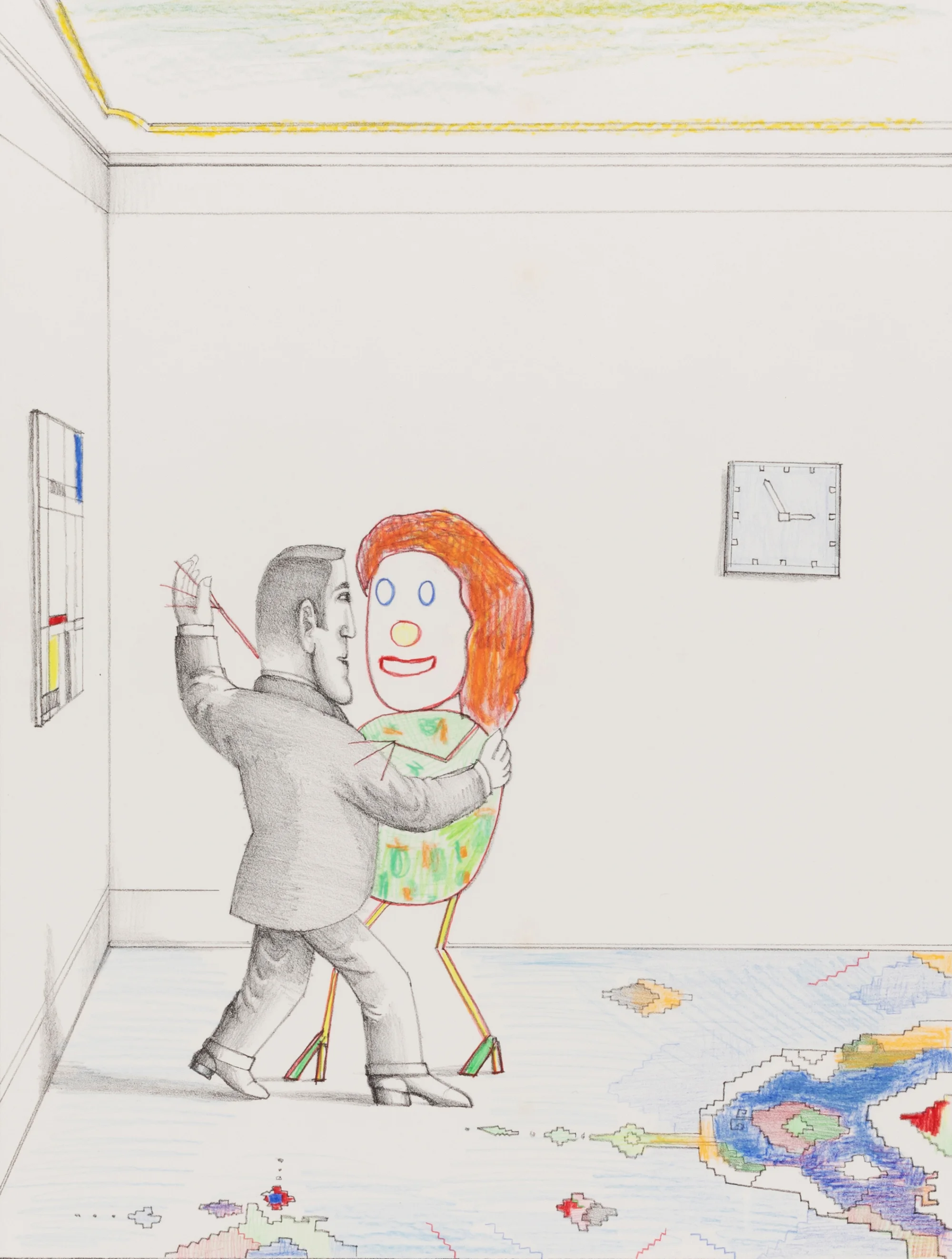 Dancing Couple by Saul Steinberg