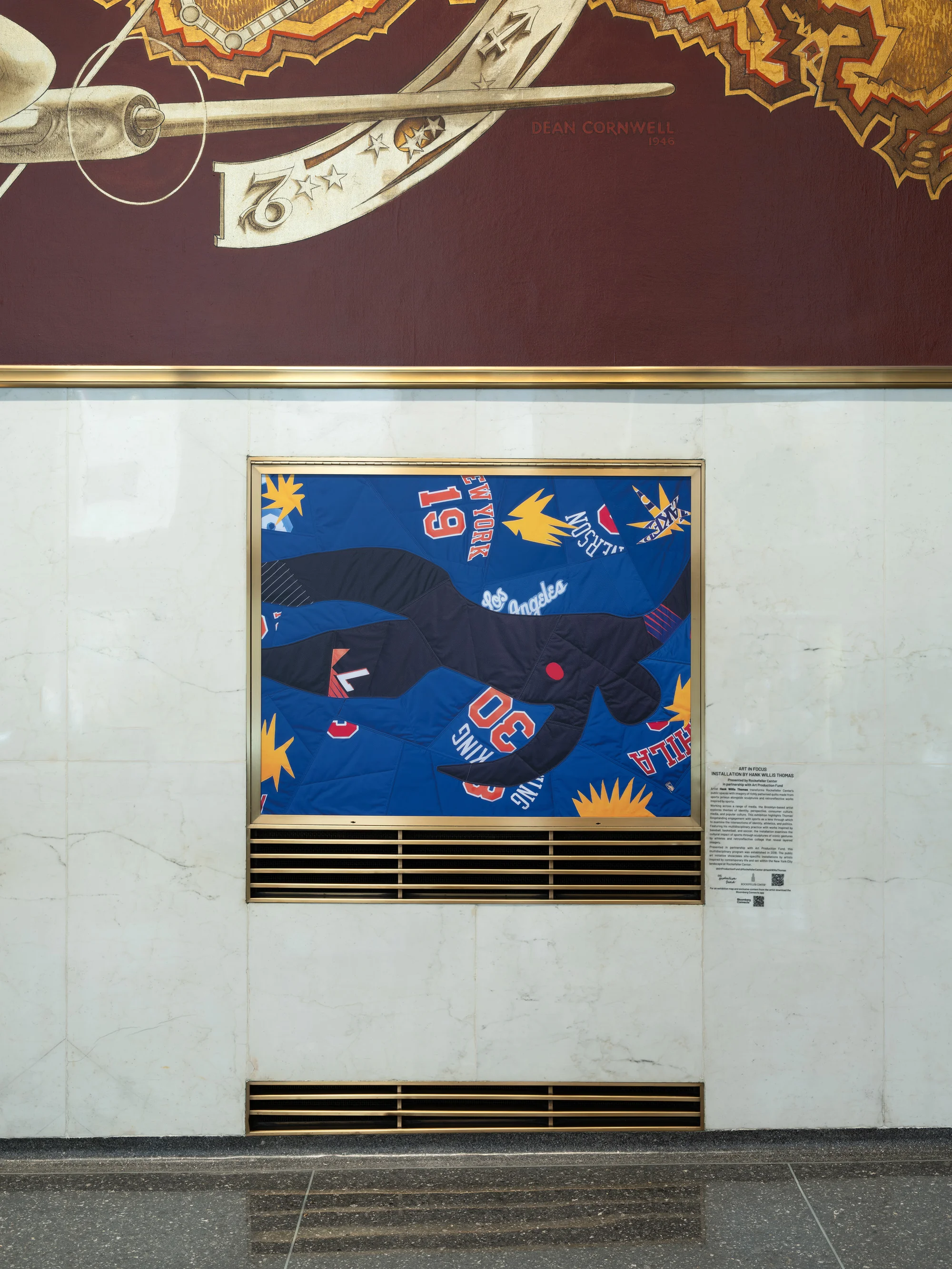 Installation view of Hank Willis Thomas at Rockefeller Center