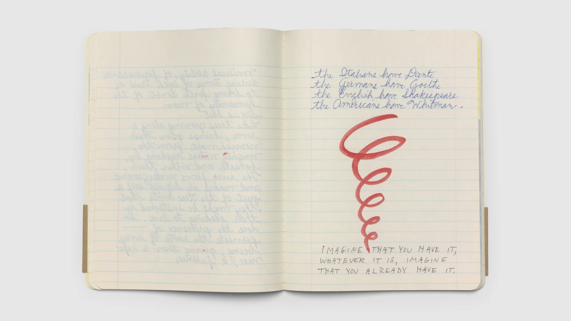 Interior spread of Notebook #41, 1977 by Paul Thek