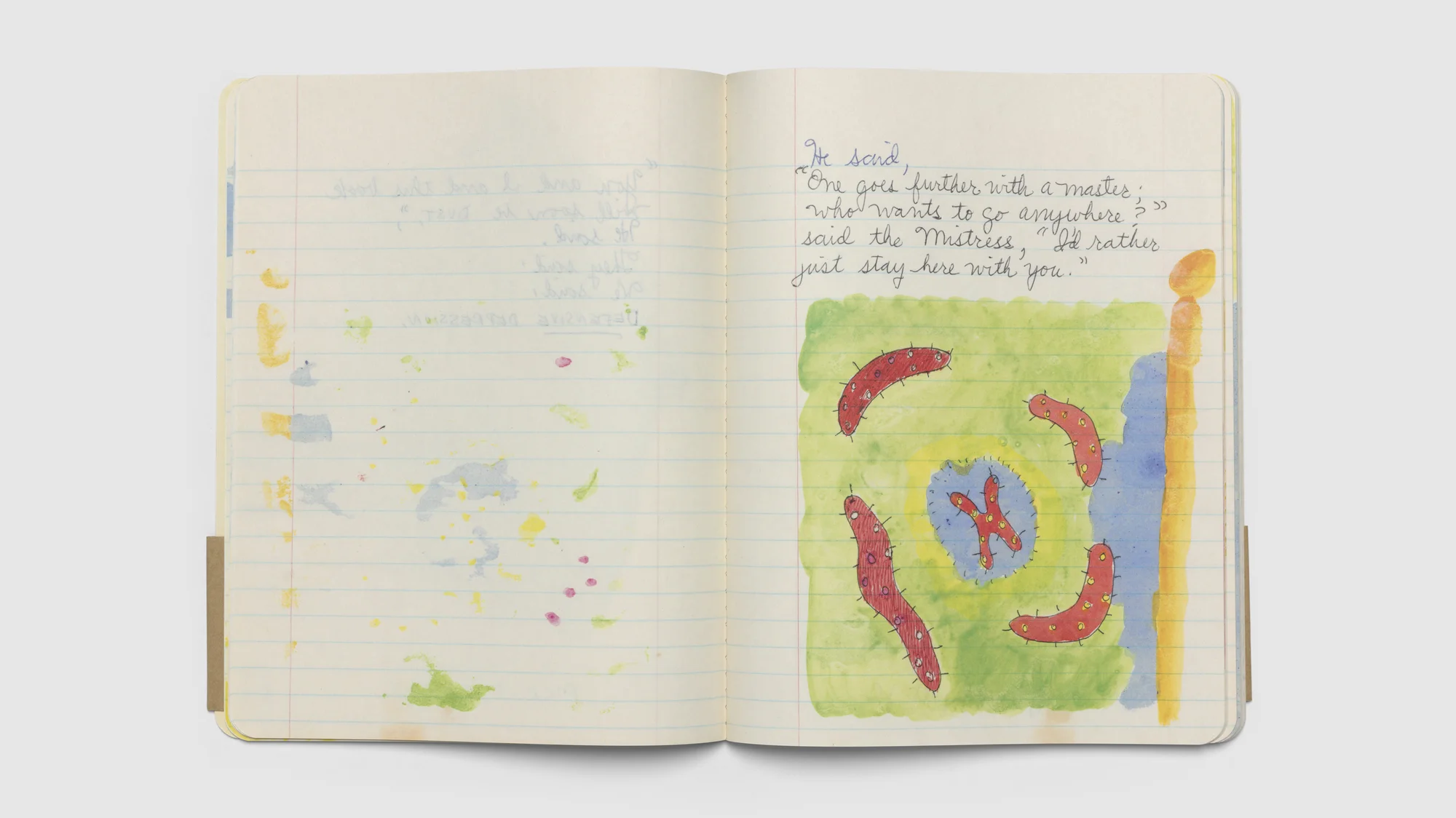 Interior spread of Notebook #41, 1977 by Paul Thek