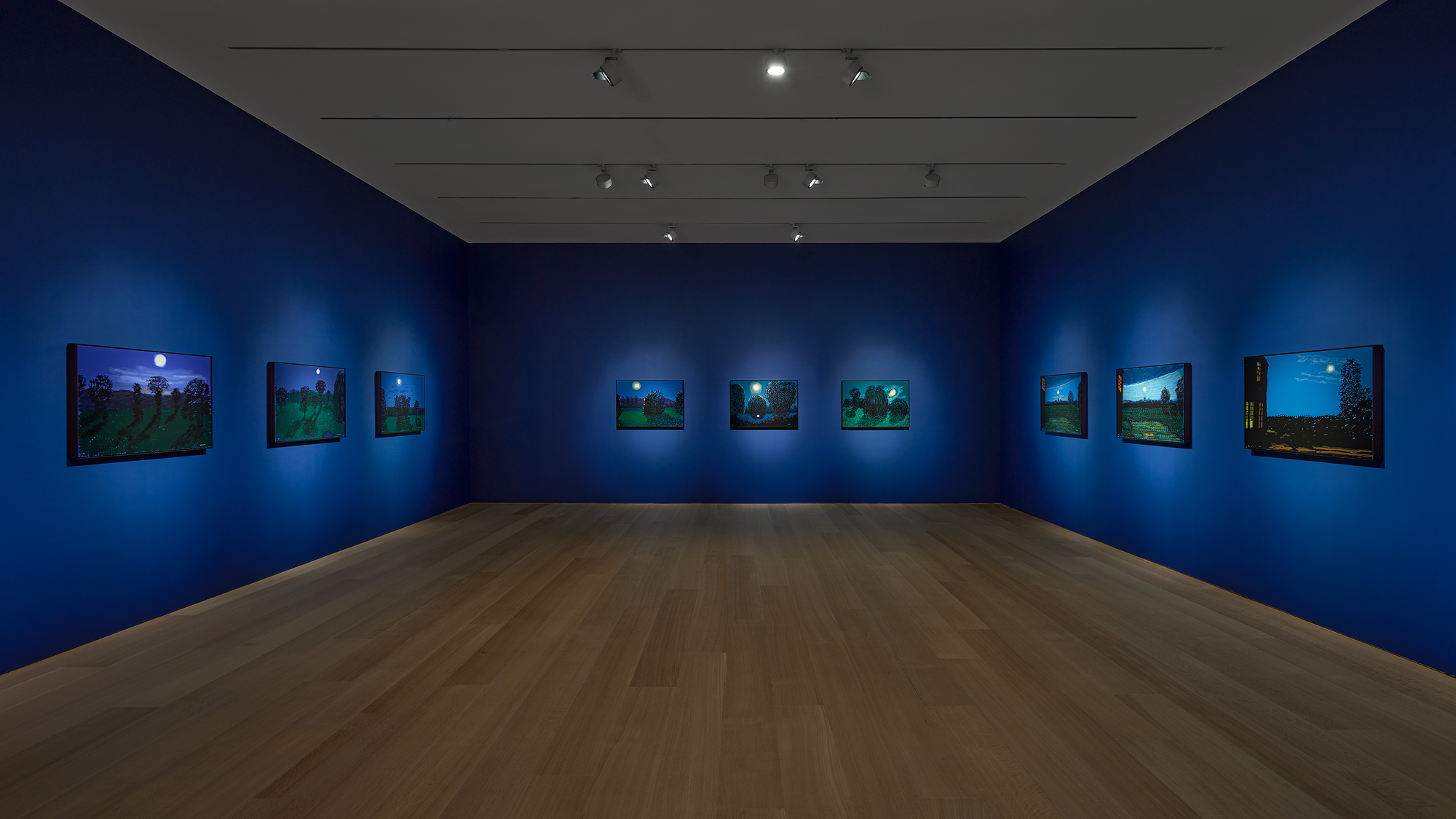 Installation view of The Moon Room by David Hockney