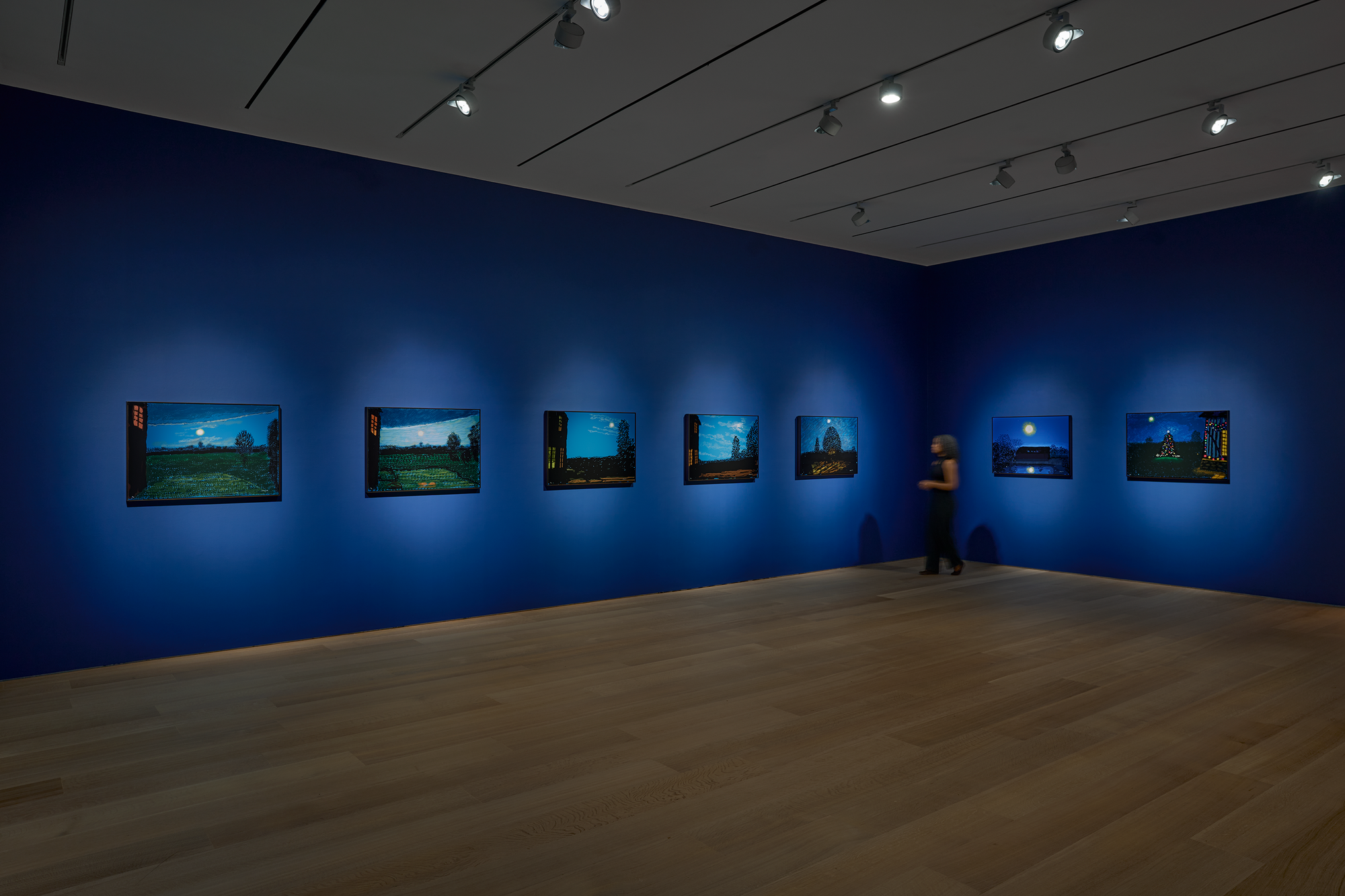 Installation view of The Moon Room by David Hockney