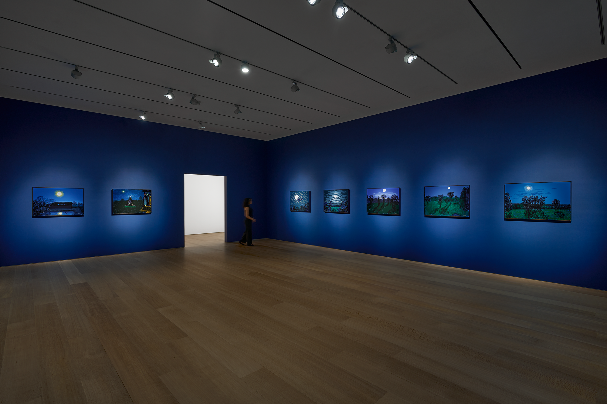 Installation view of The Moon Room by David Hockney