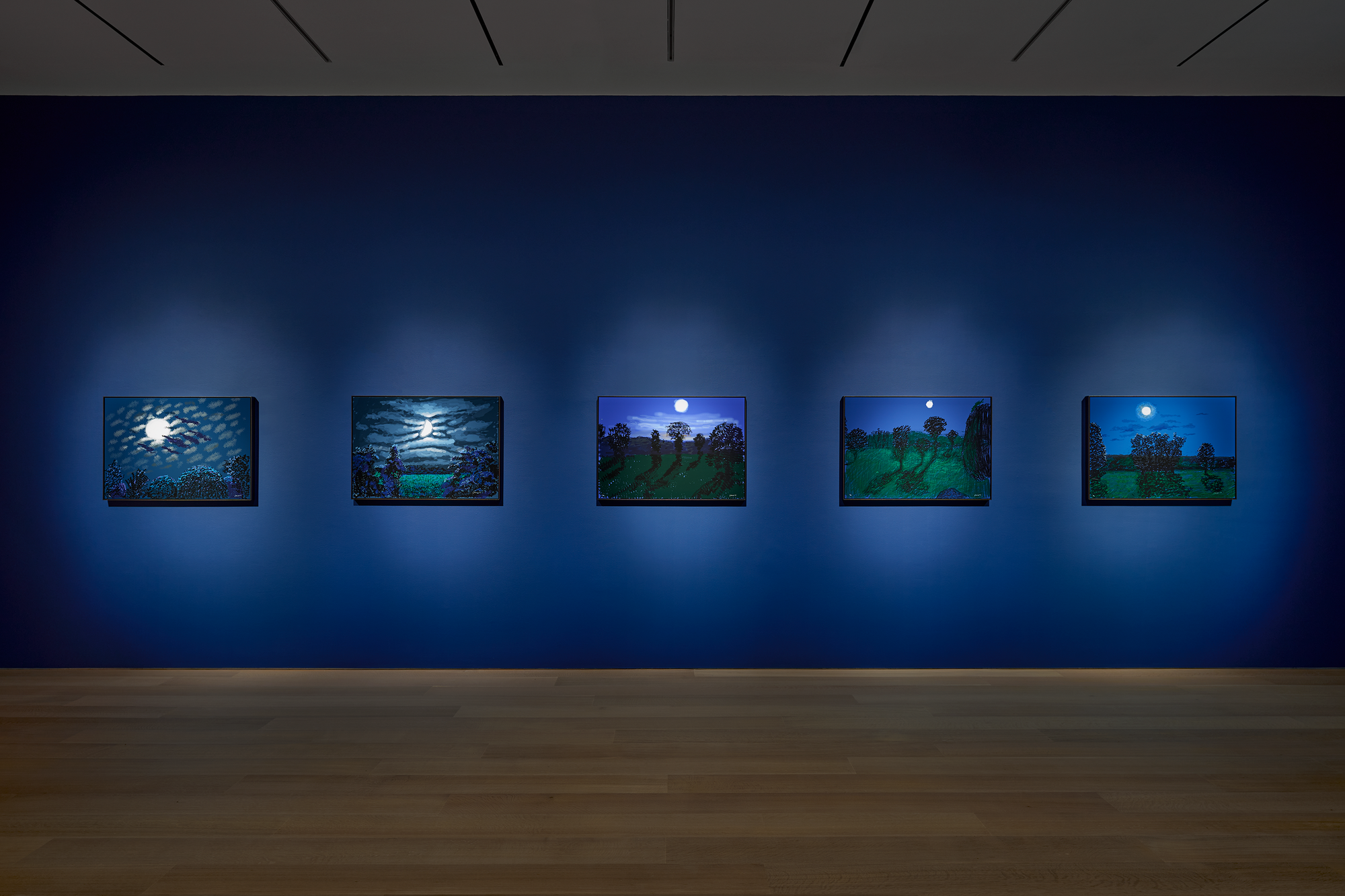 Installation view of The Moon Room by David Hockney