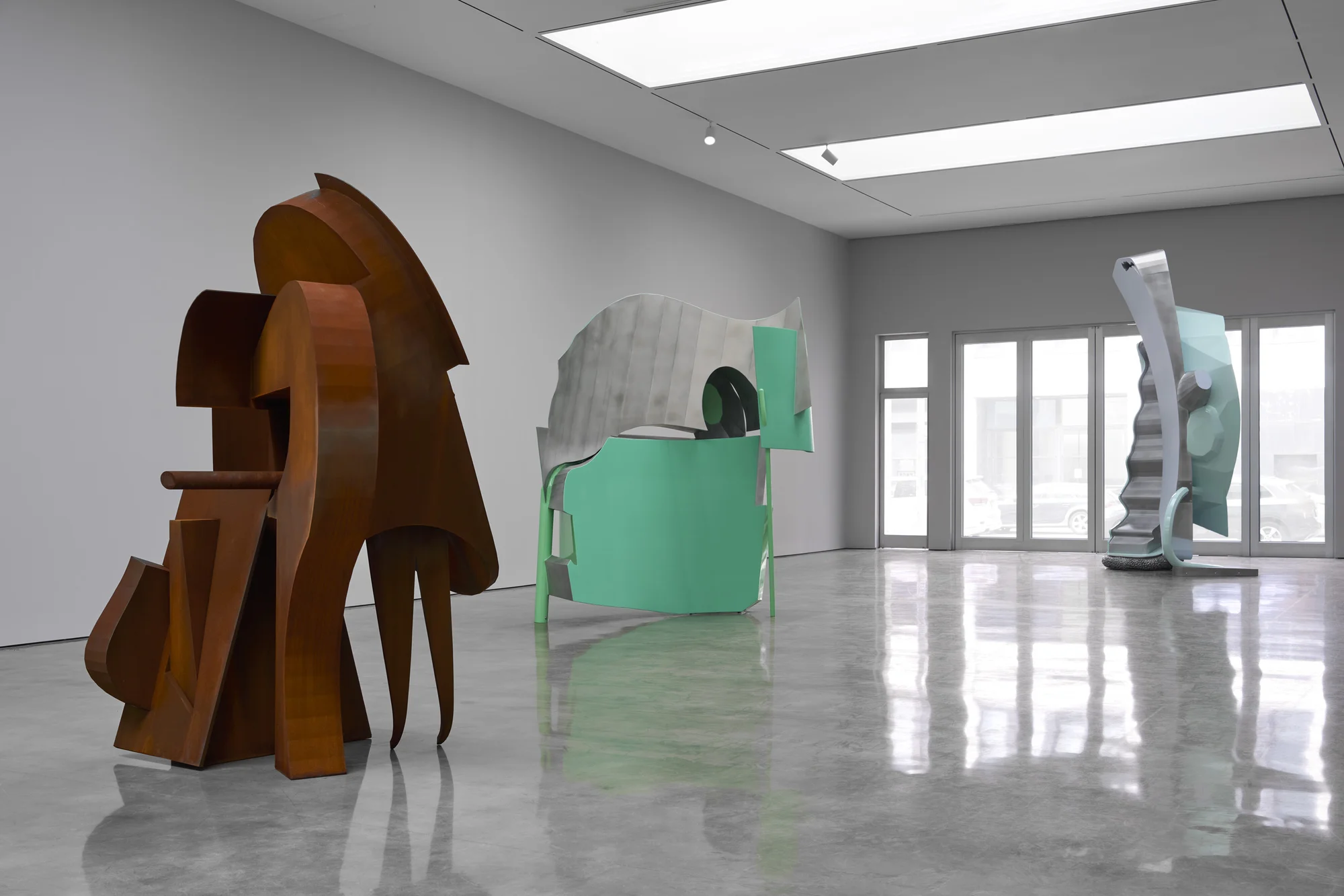 Installation view of She Said She Said by Arlene Shechet