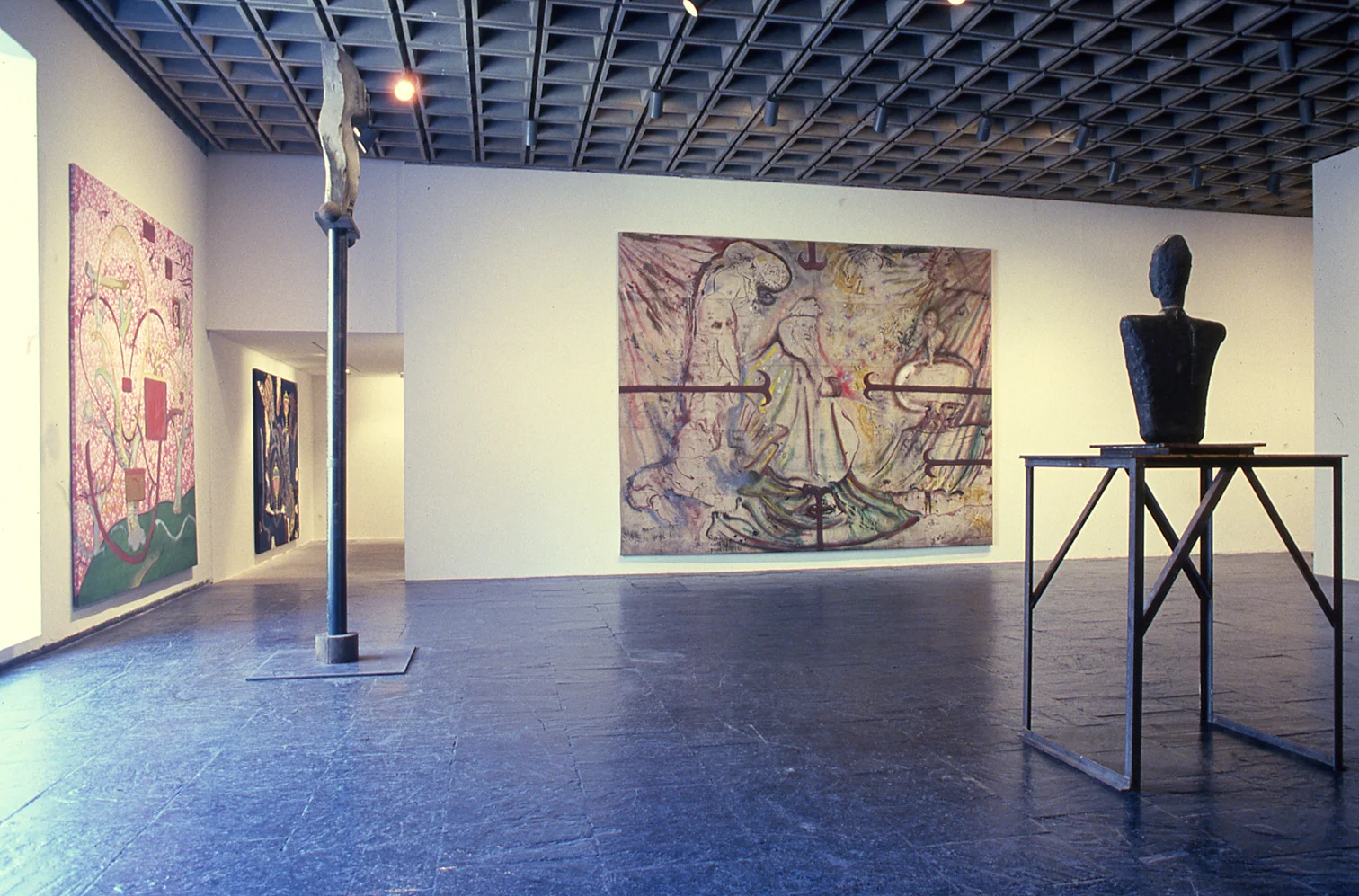 Installation view of Paintings 1975–1987 by Julian Schnabel