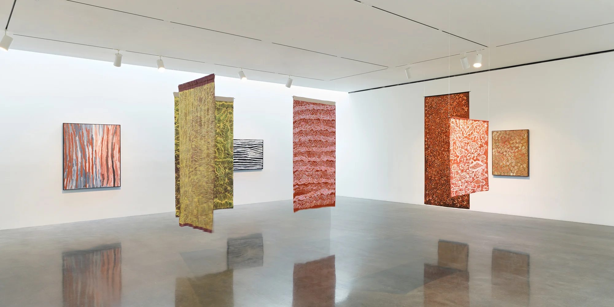 Installation view of The Turning Season by Emily Kam Kngwarray