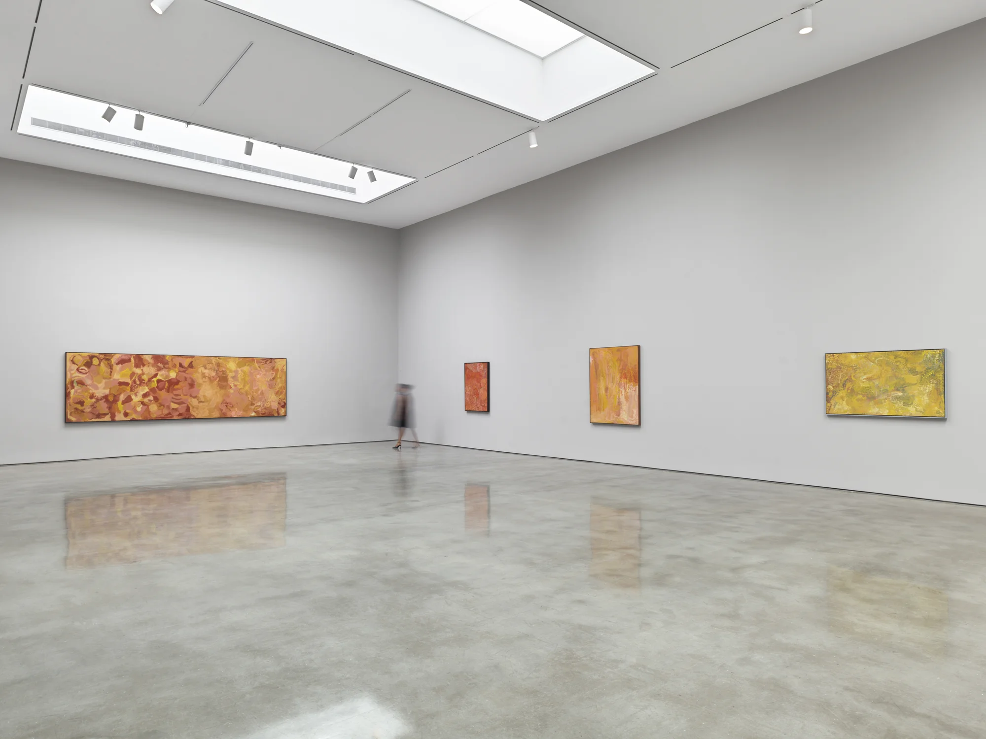 Installation view of The Turning Season by Emily Kam Kngwarray