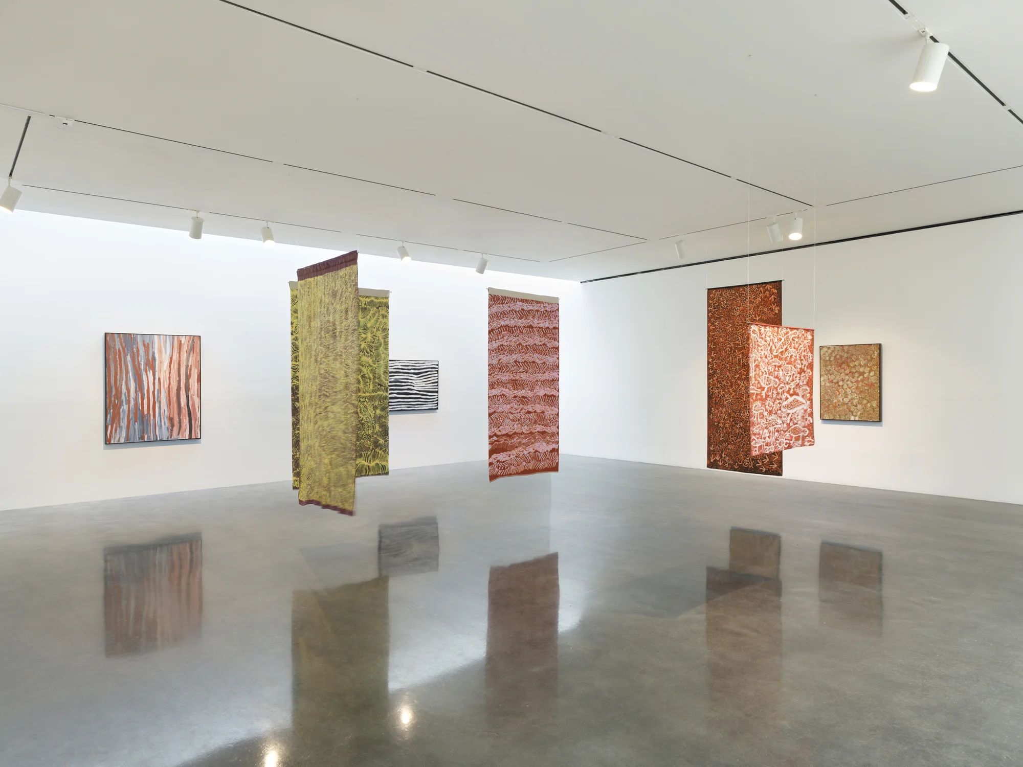 Installation view of The Turning Season by Emily Kam Kngwarray