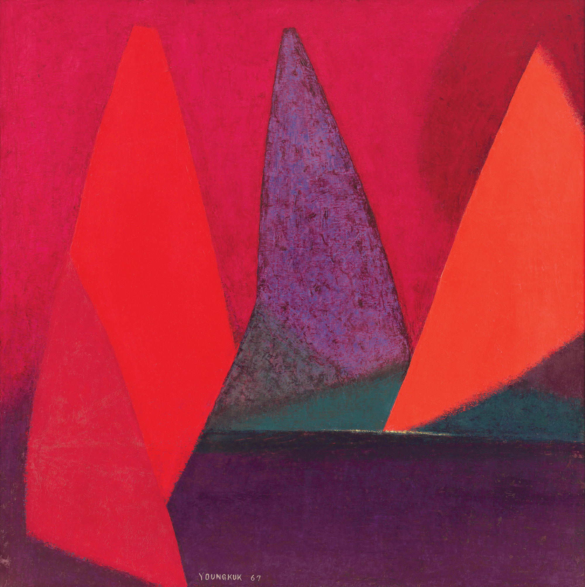 5. work 1967 oil on canvas 130x130cm