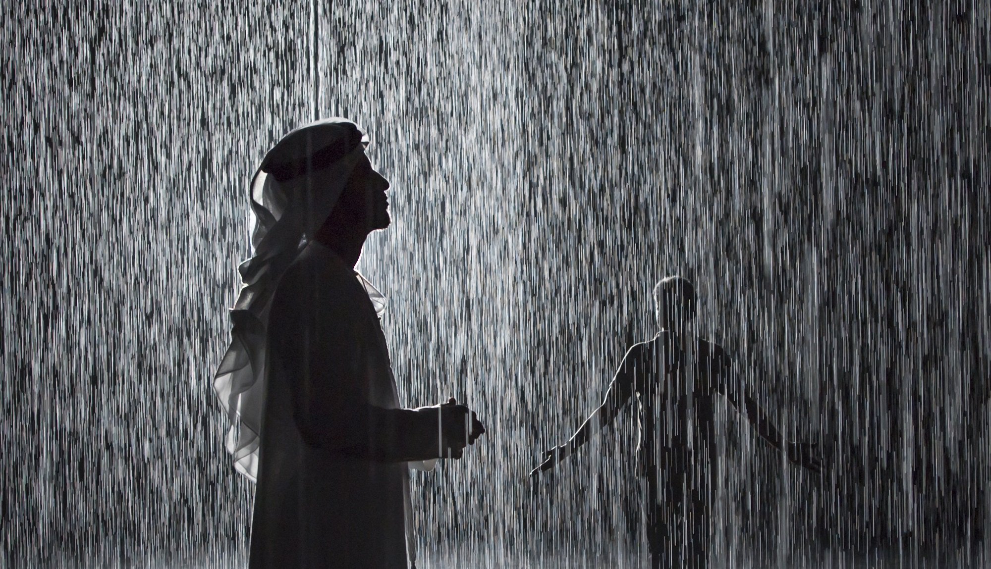 Random International S Rain Room Installed In Sharjah