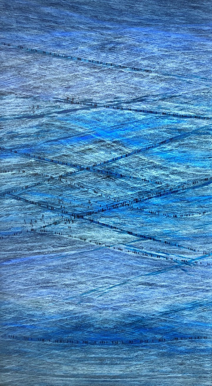 Michal Rovner — Blue Crossing
