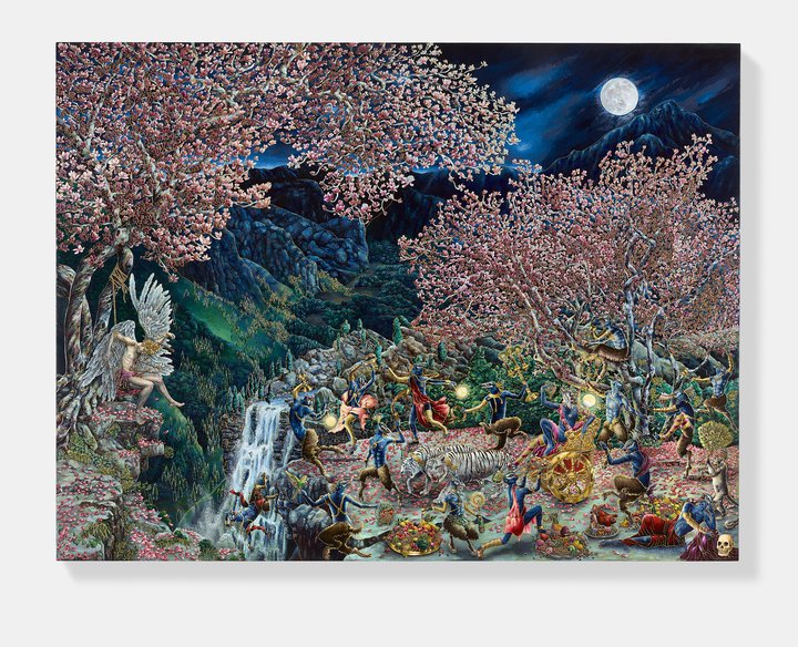 Raqib Shaw — The Martyrdom of Icarus (After Honthorst and Carracci)