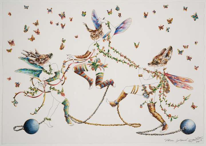 Raqib Shaw — Three Graces