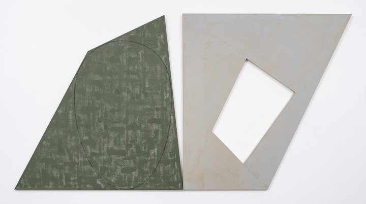 Robert Mangold — Green Ellipse/Gray Frame