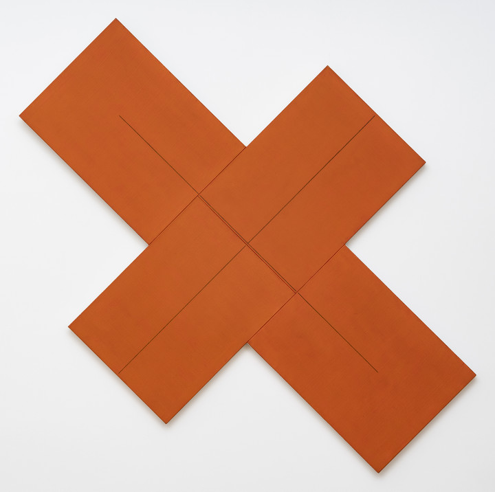 Robert Mangold — X Within X (Red-Orange)