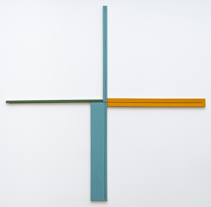 Robert Mangold — Aqua/Green/Orange + Painting