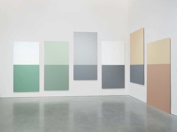 Kapwani Kiwanga — Linear Painting #11: Birren White -Turquoise (U.S Coast Guard's Shore Establishments)