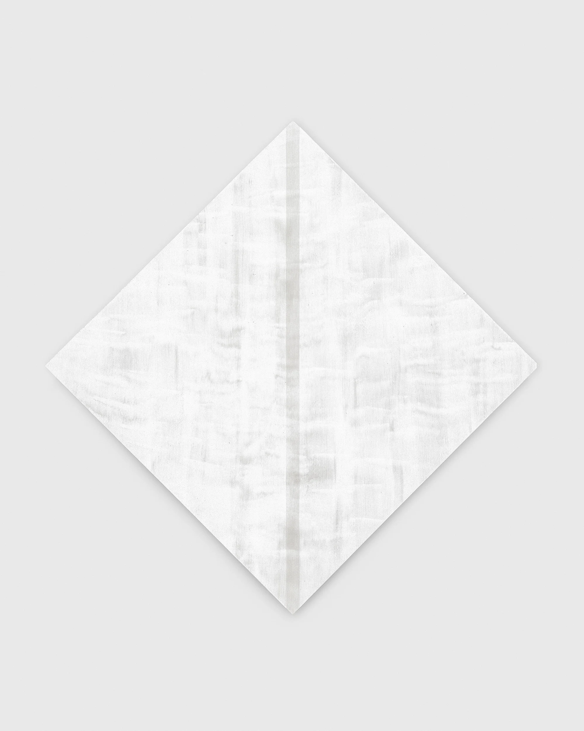 Untitled (White Diamond with White Inner Band) by Mary Corse