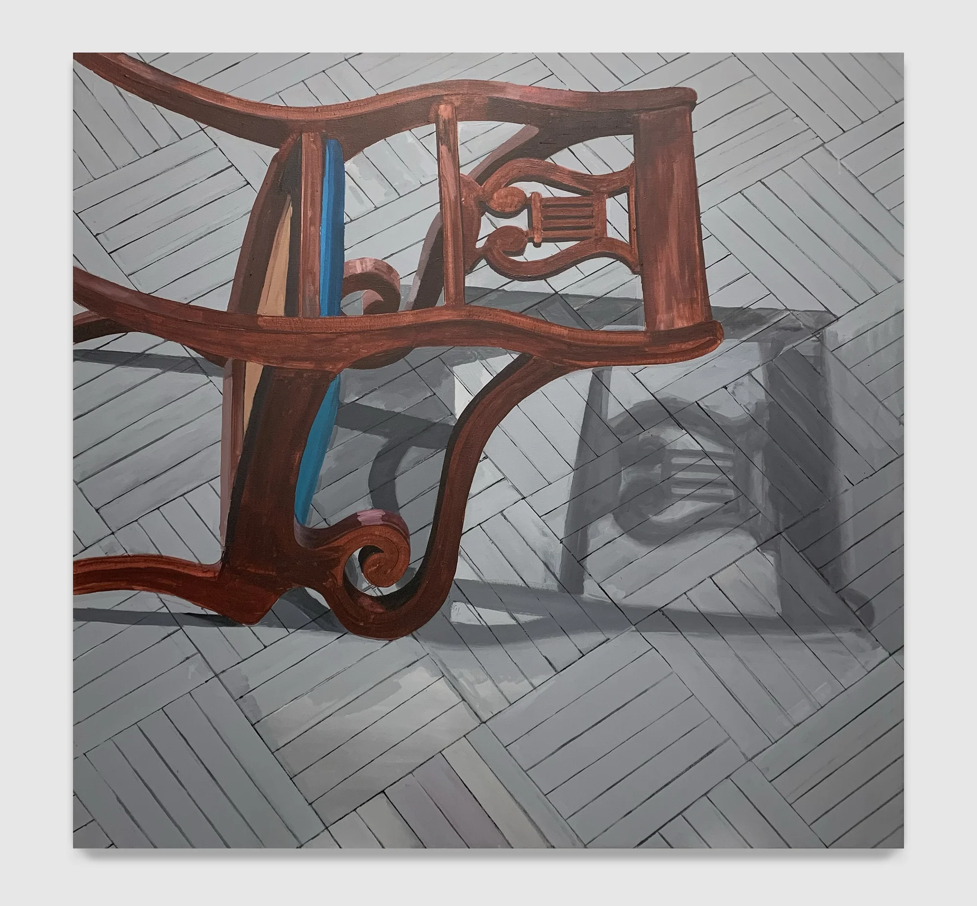 Chair turned over by Sylvia Plimack Mangold