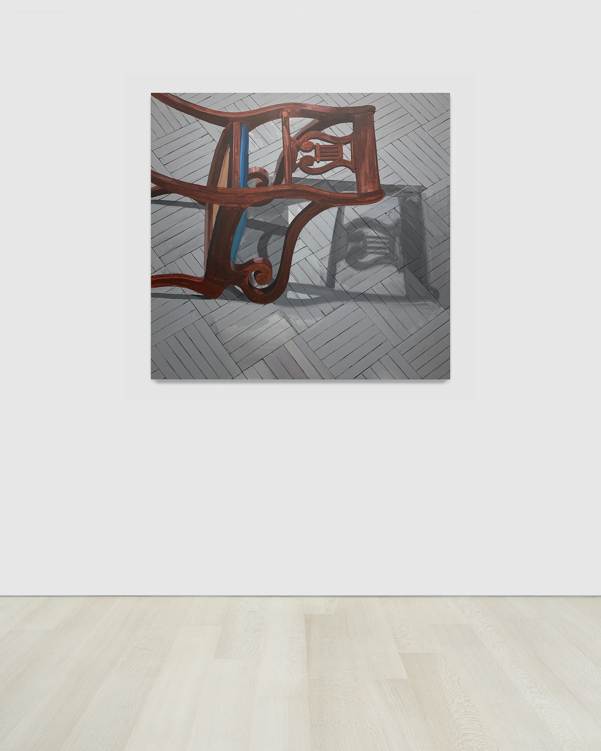 Chair turned over by Sylvia Plimack Mangold