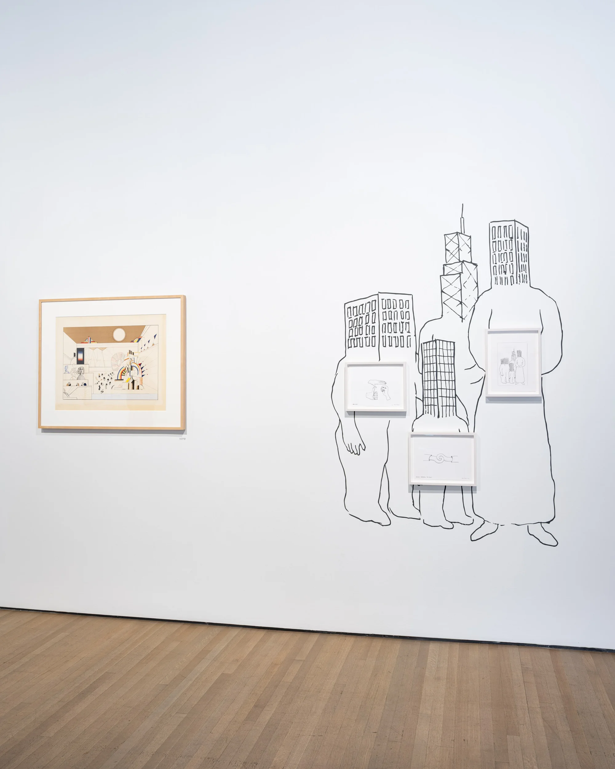 Installation view of Influence and Affinity by Saul Steinberg & David Byrne