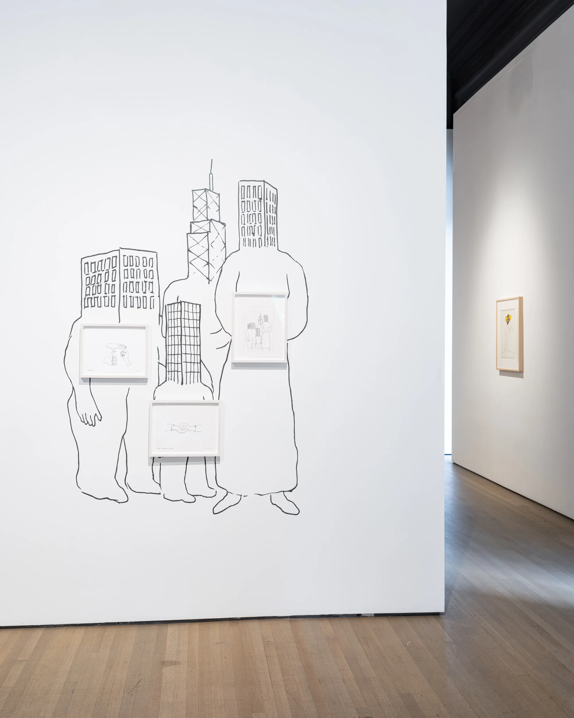 Installation view of Influence and Affinity by David Byrne & Saul Steinberg