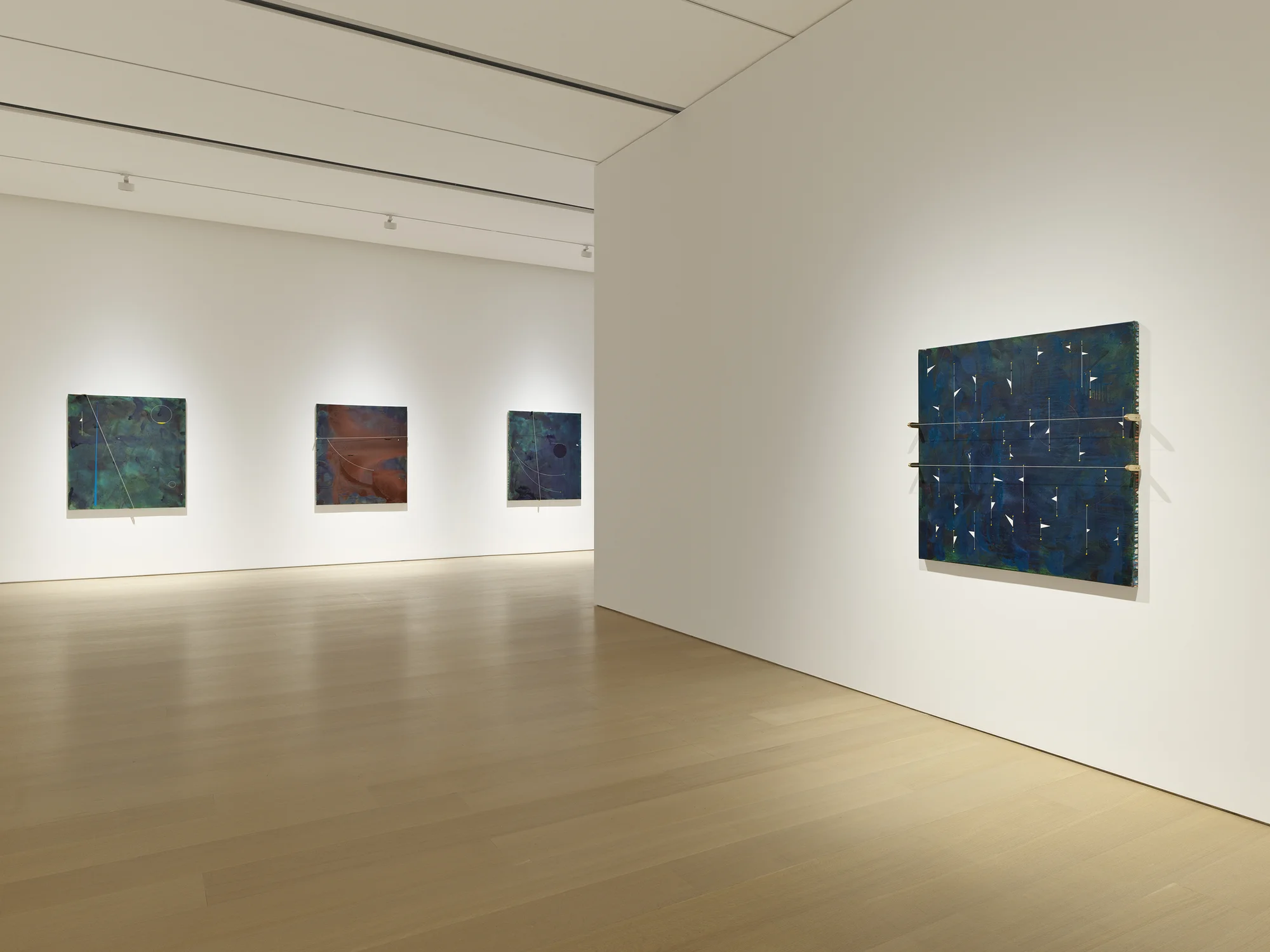 Installation view of Seeing in Blue by Torkwase Dyson