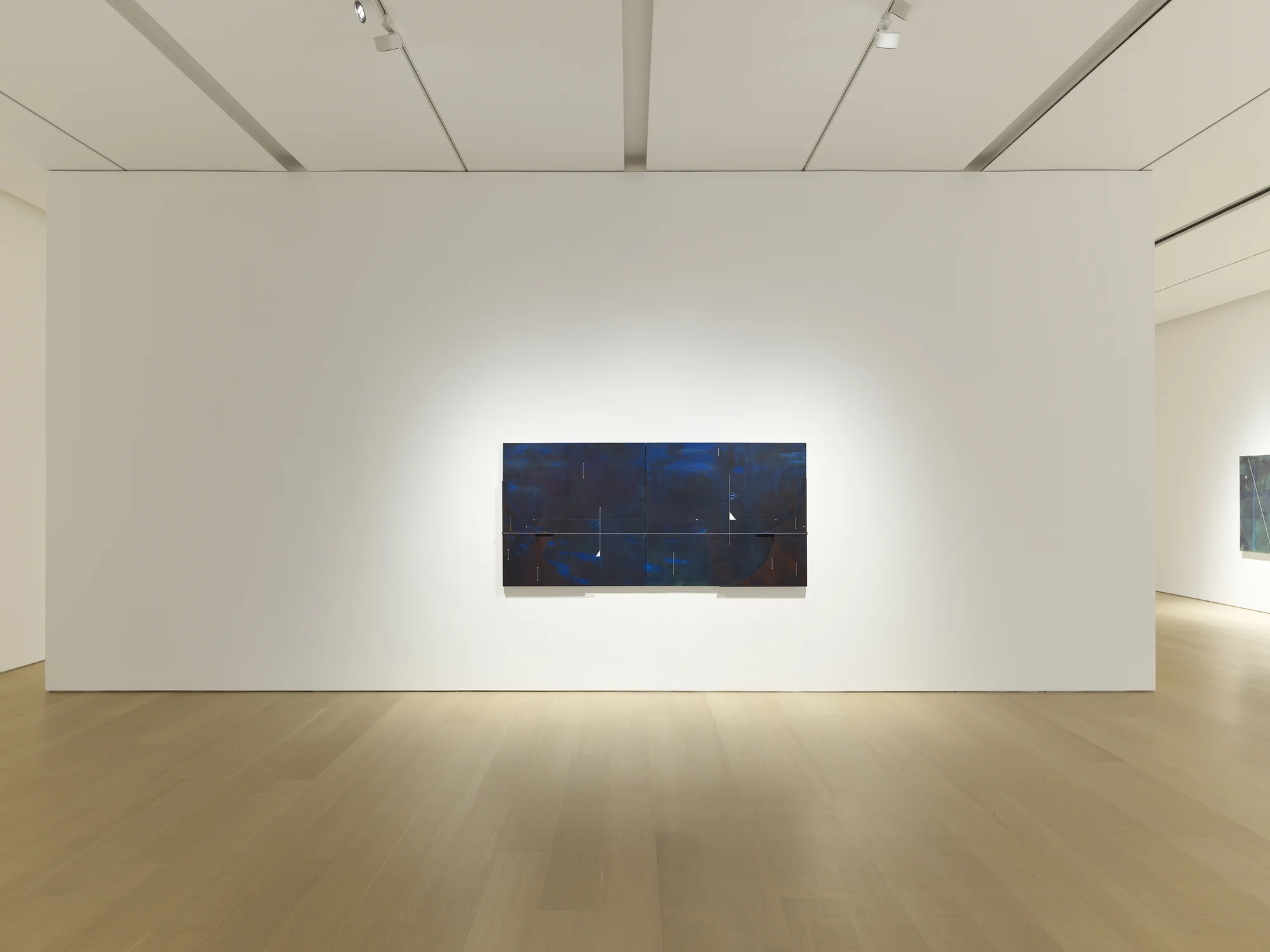 Installation view of Seeing in Blue by Torkwase Dysoni