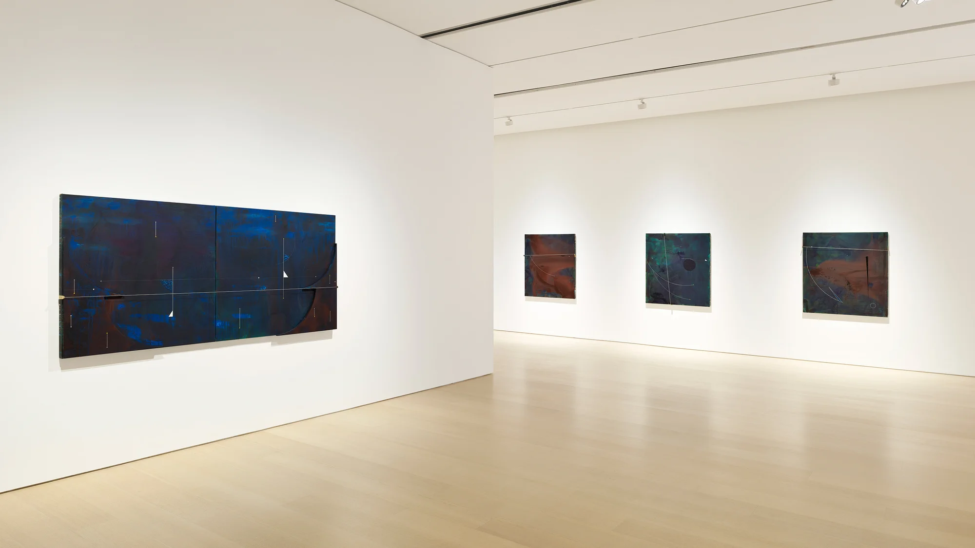 Installation view of Seeing in Blue by Torkwase Dyson