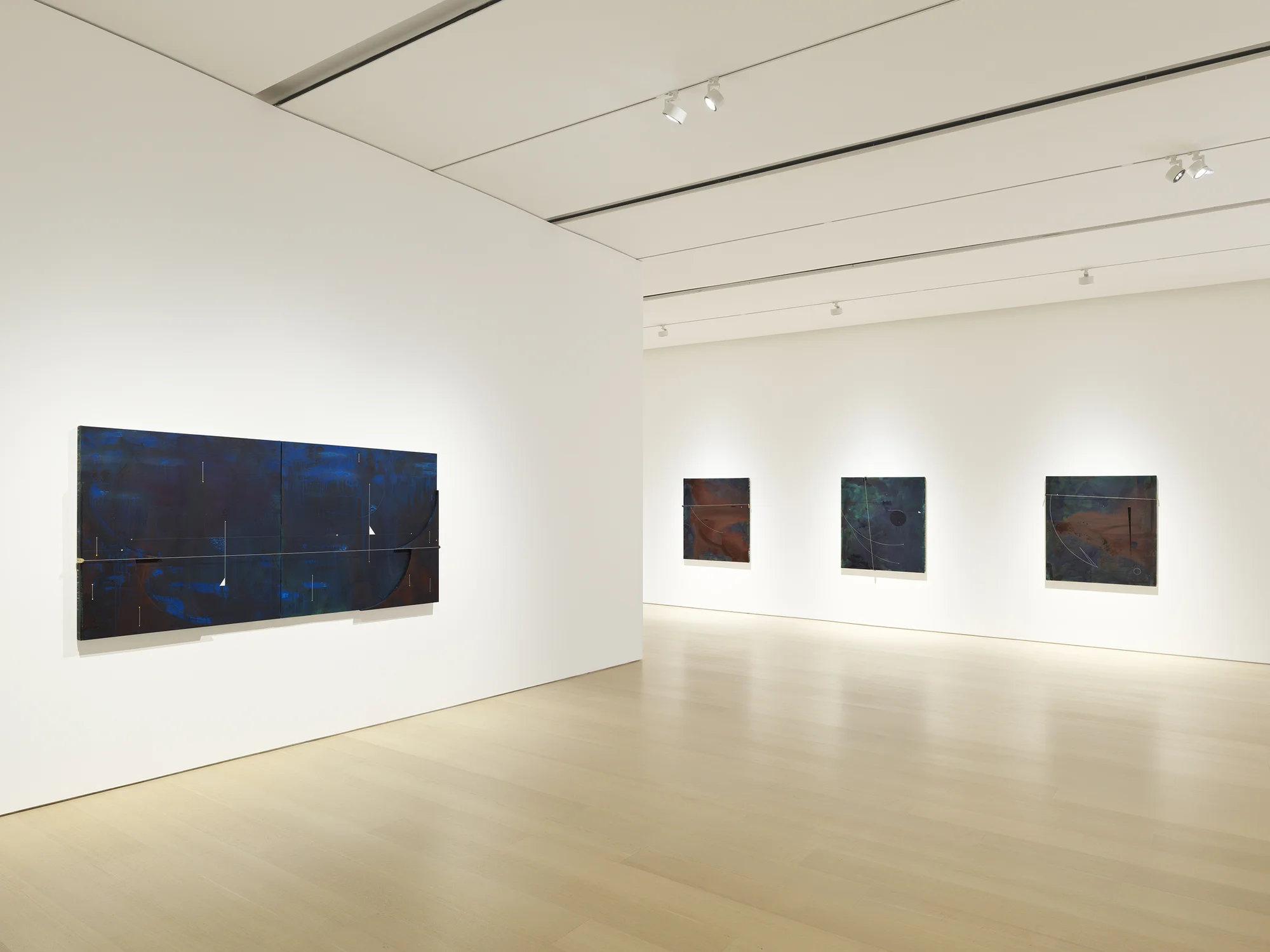 Installation view of Seeing in Blue by Torkwase Dyson