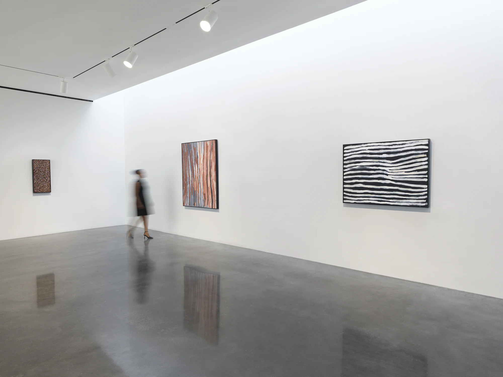 Installation view of The Turning Season by Emily Kam Kngwarray