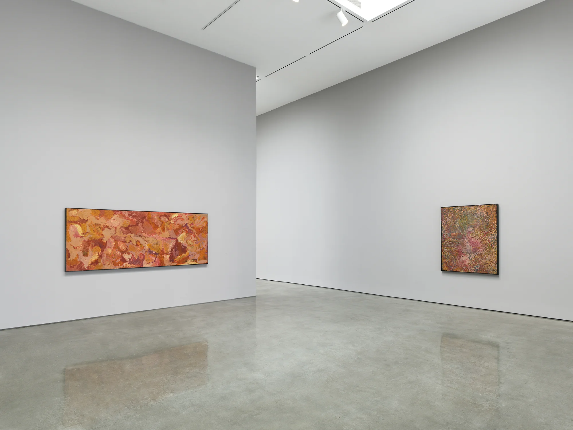 Installation view of The Turning Season by Emily Kam Kngwarray