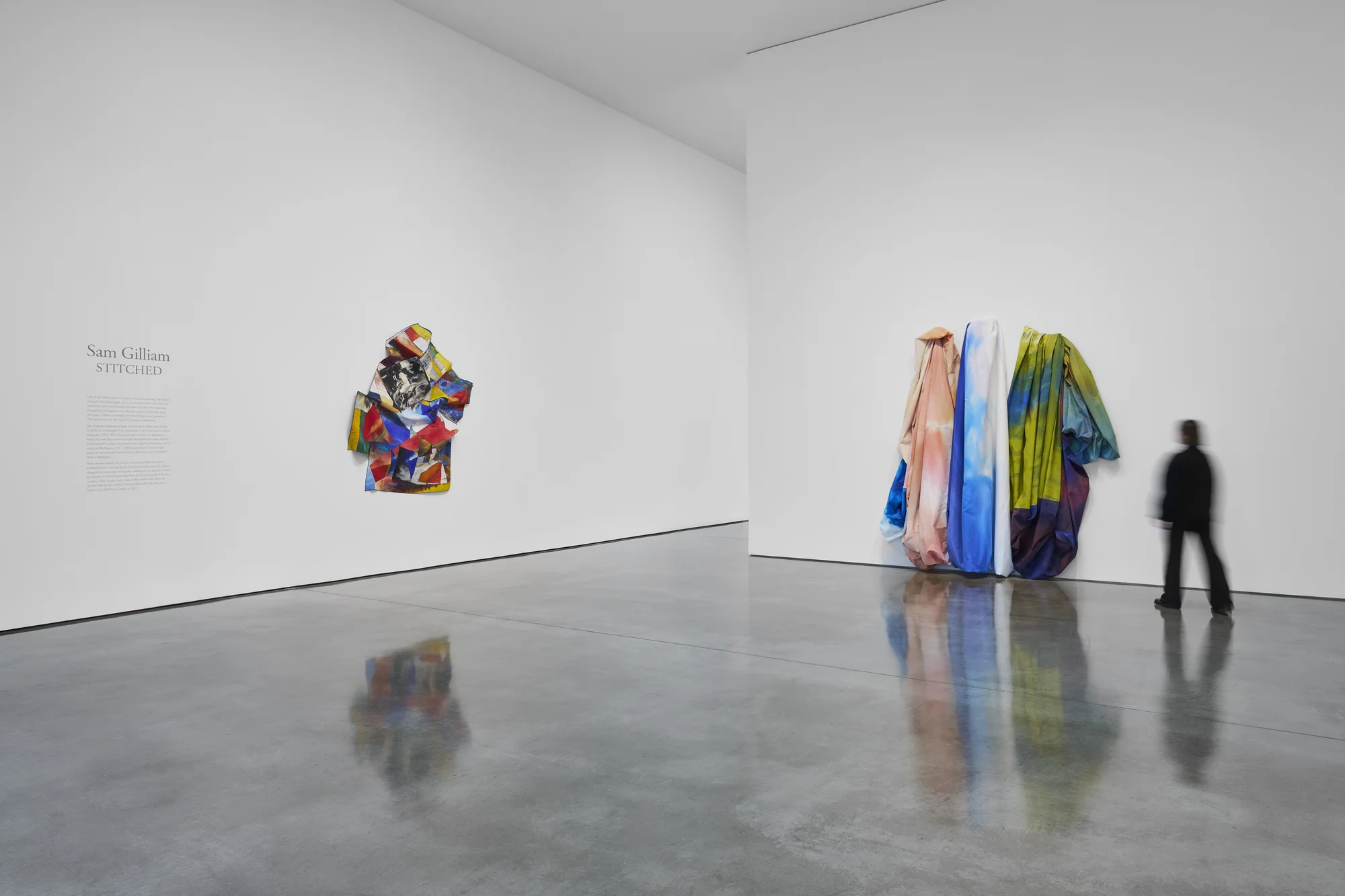 Installation view of STITCHED by Sam Gilliam