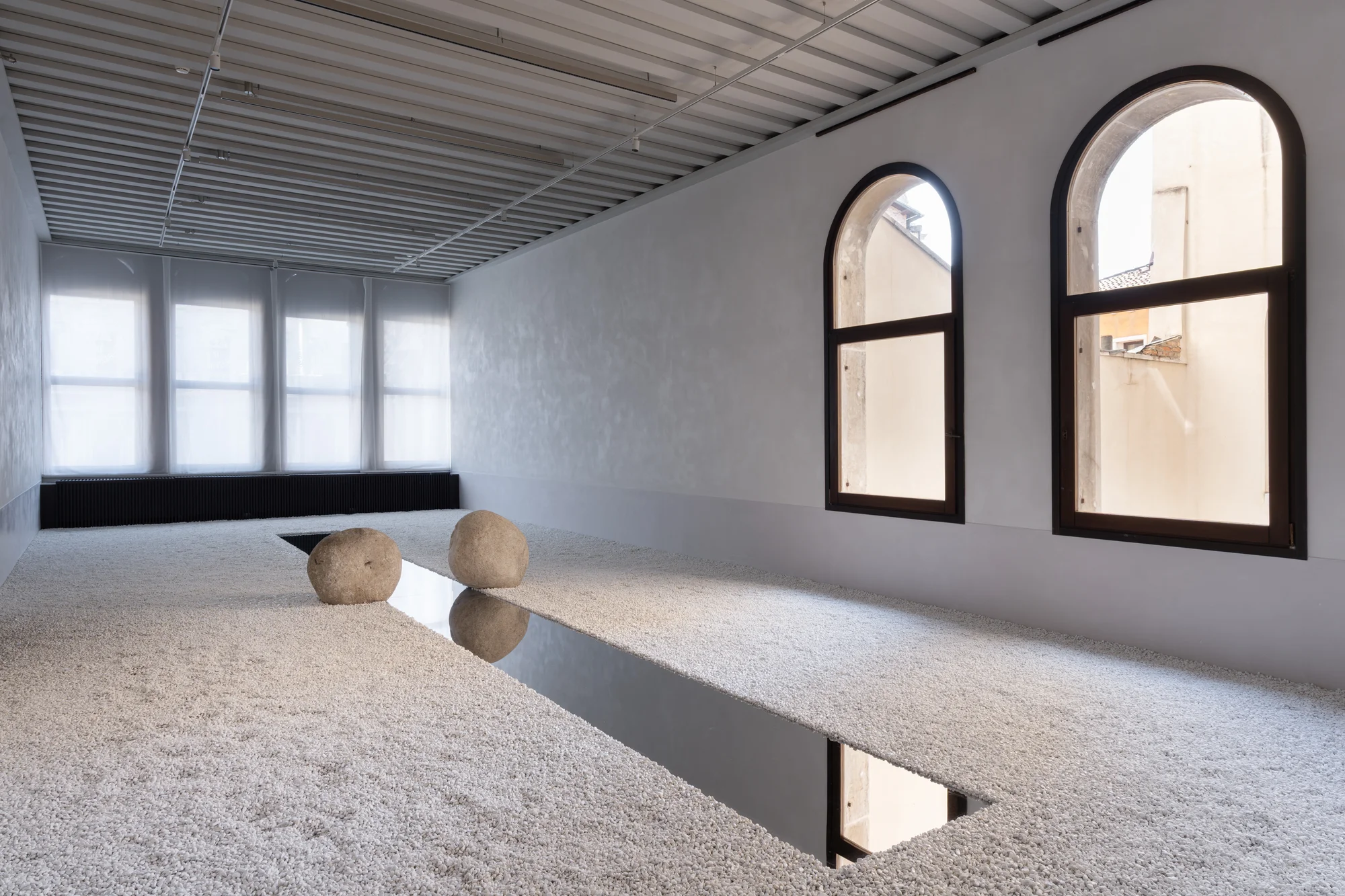 Installation view of Lee Ufan at San Marco Art Centre in Venice