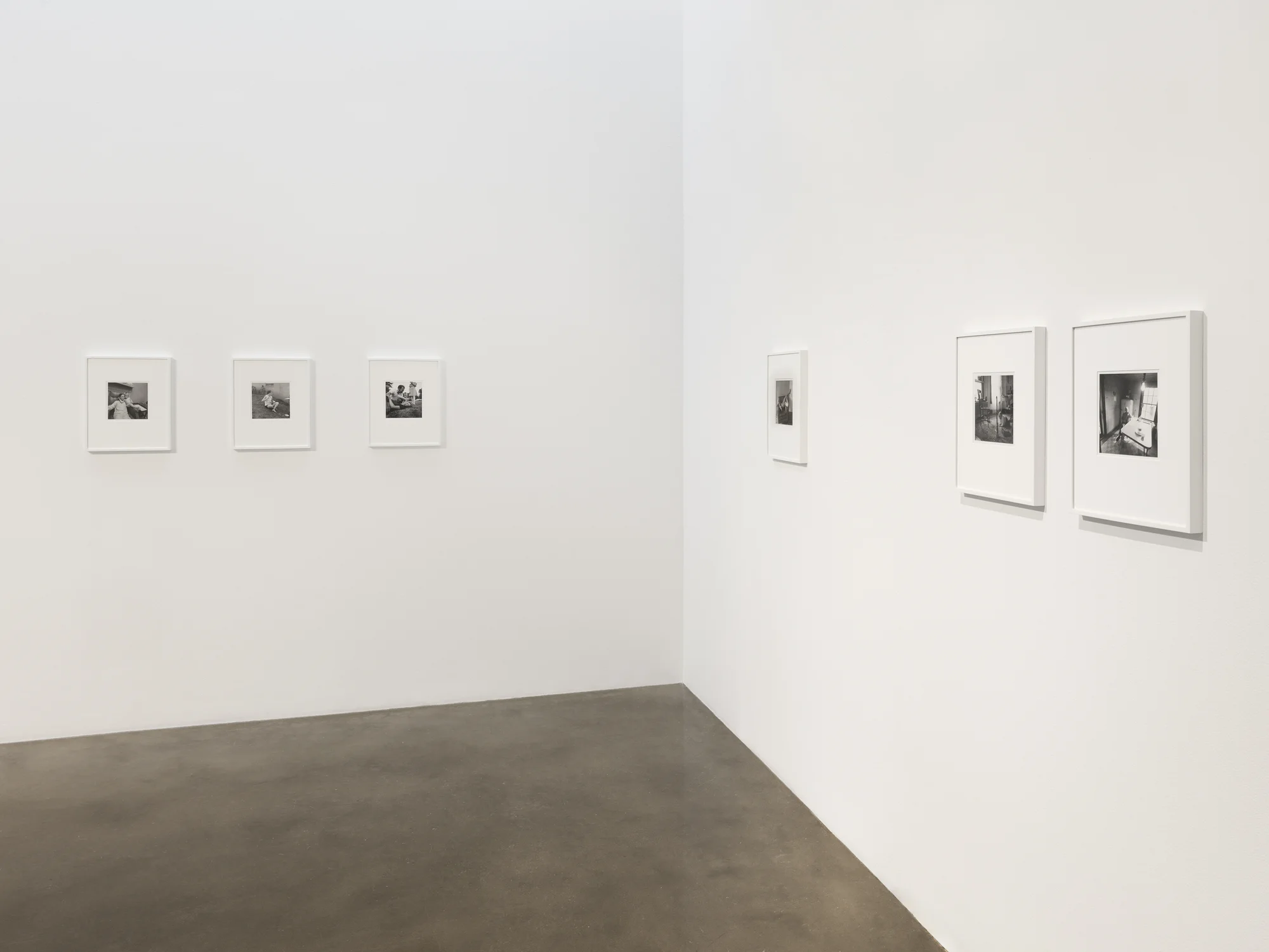 Installation view of Baldwin Street: Photographs 1966–1994 by Emmet Gowin
