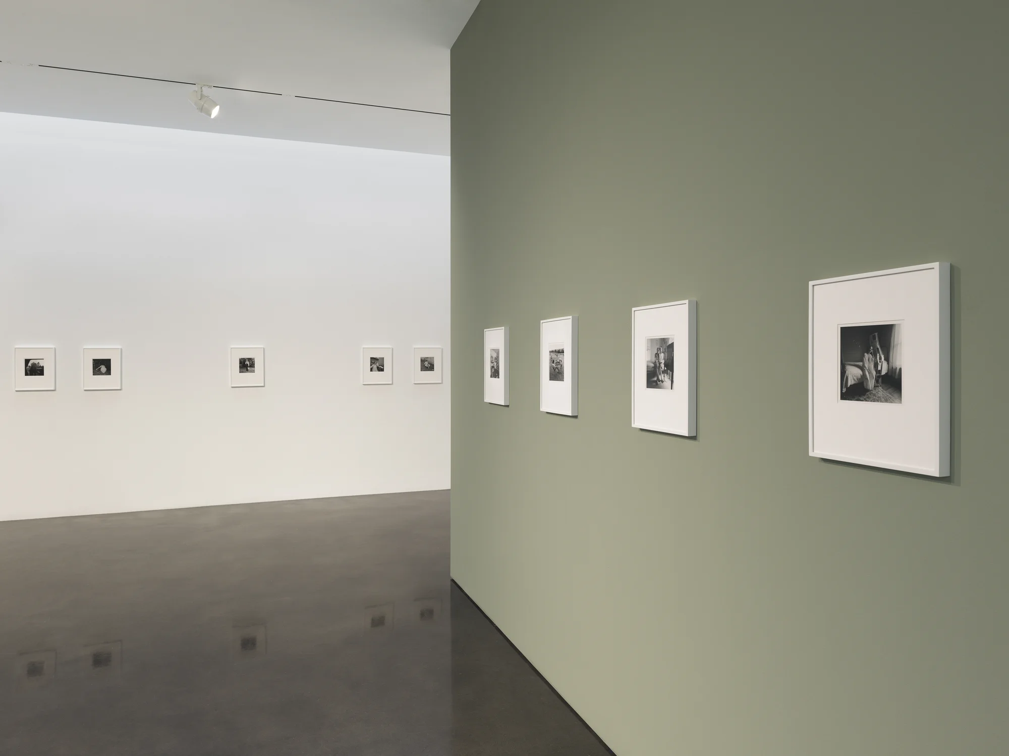 Installation view of Baldwin Street: Photographs 1966–1994 by Emmet Gowin