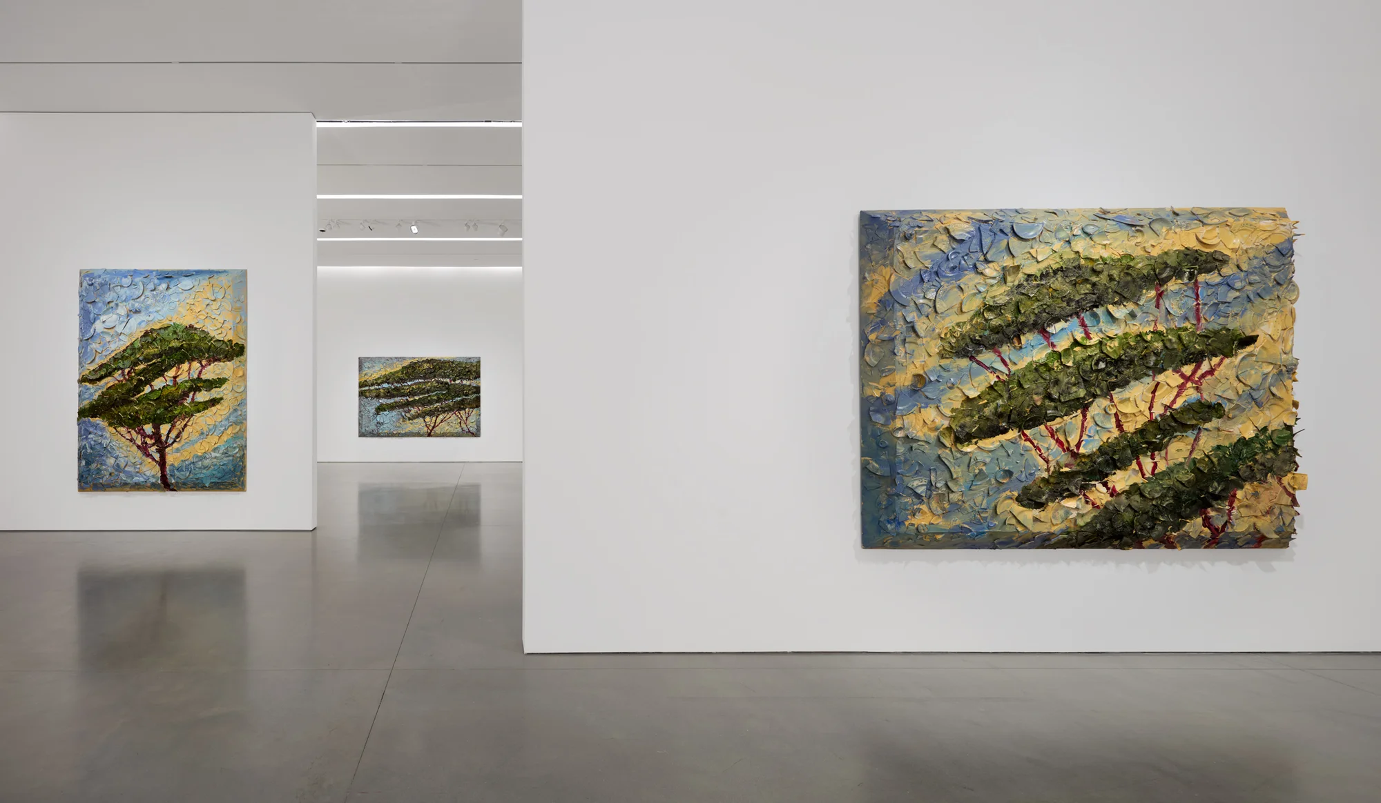 Installation view of Italy Through Its Trees by Julian Schnabel