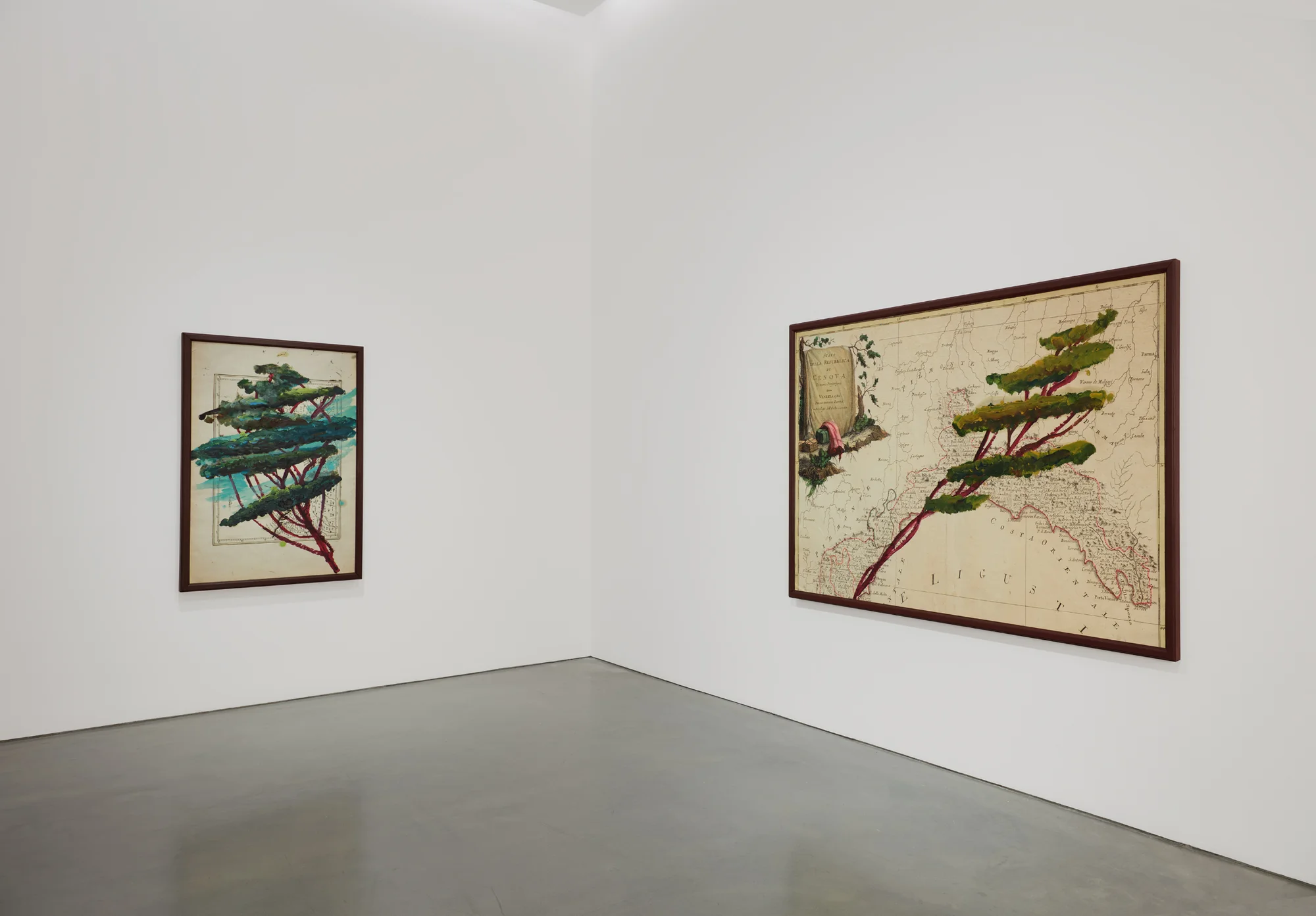 Installation view of Italy Through Its Trees by Julian Schnabel