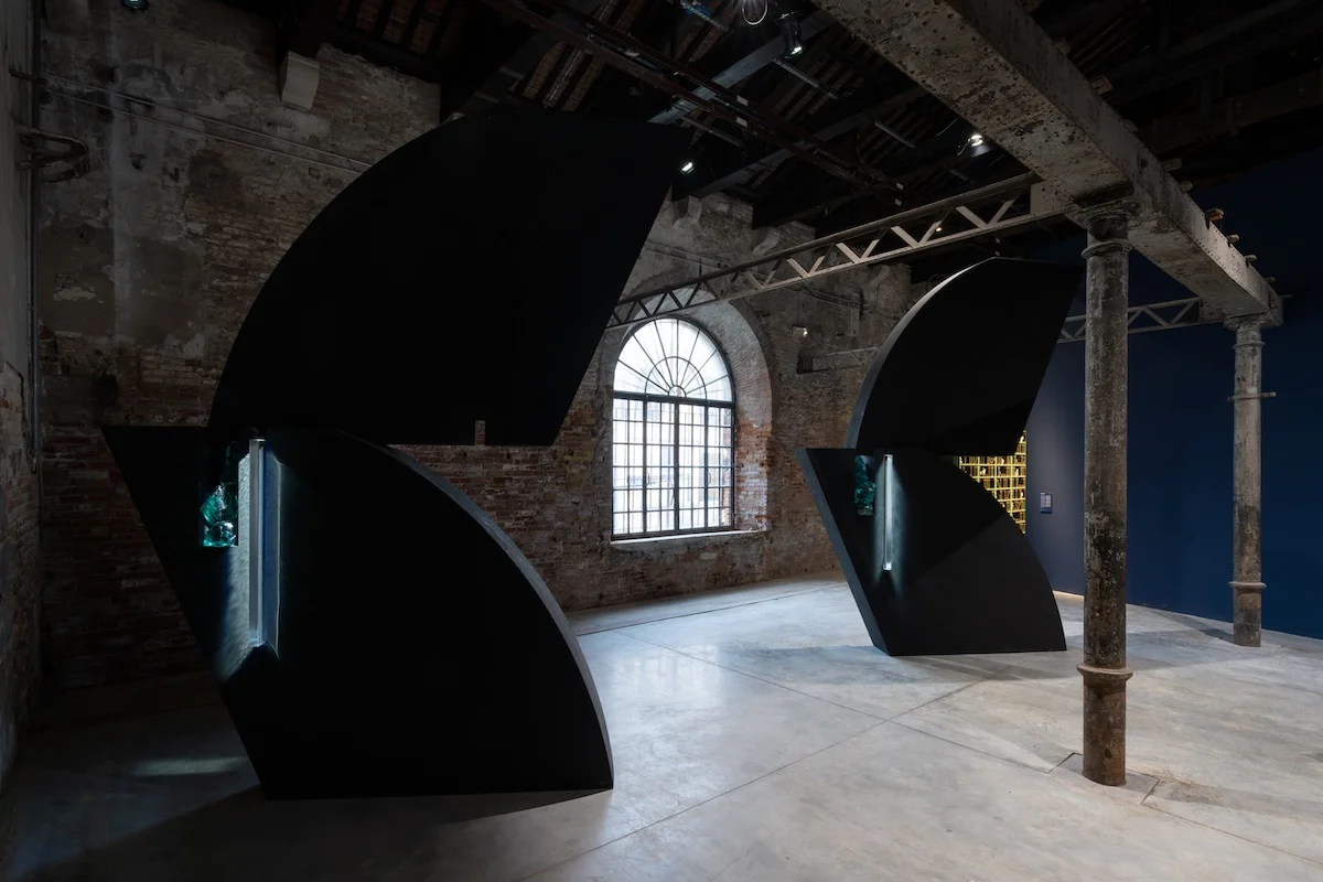 Installation view of Torkwase Dyson in the 61st International Art Exhibition of La Biennale di Venezia, In Minor Keys